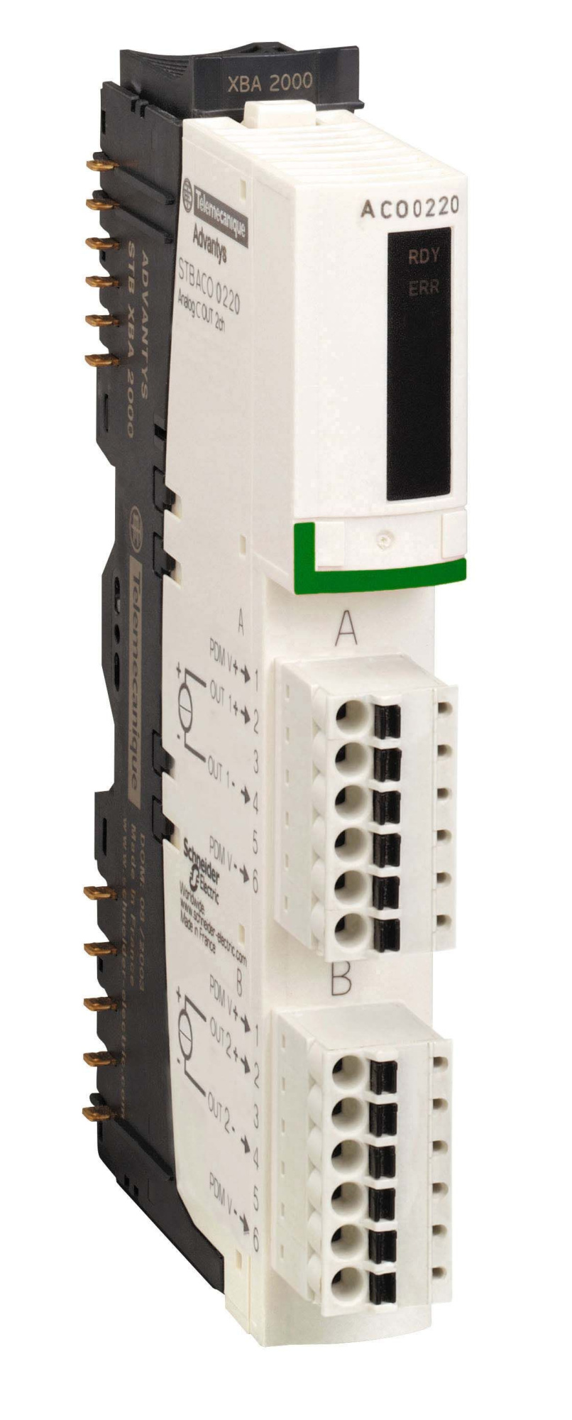 Модуль ан. вых, 2 канала 4..20ma (kомпл) Schneider Electric, STBACO0220K