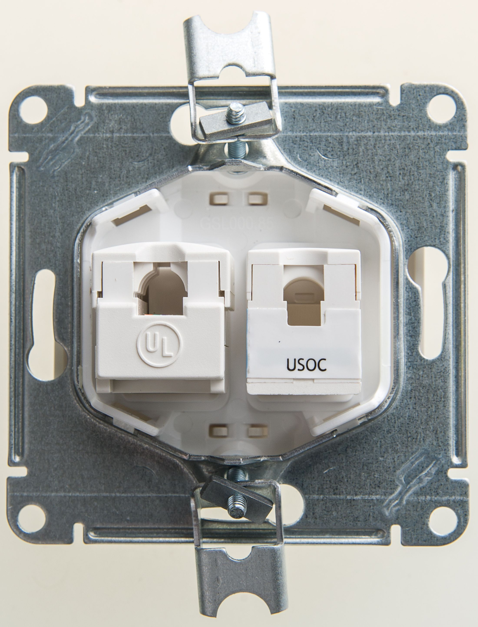 Розетка двойная компьютерная RJ45+RJ45, кат.5e, механизм,перламутр Glossa Systeme Electric, GSL000685KK