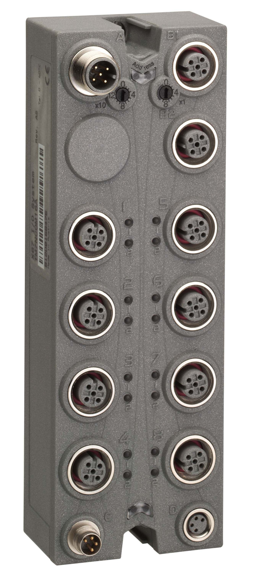 Дискретный модуль canopen ip 67, 16 вх/вых, разъемы м12 Schneider Electric, TM7NCOM16A