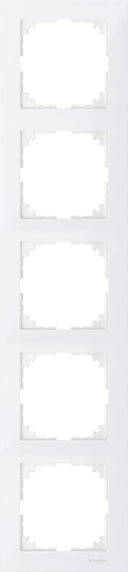 Рамка 5-постовая, sm (полярный белый) Merten M-Pure Schneider Electric, MTN4050-3619