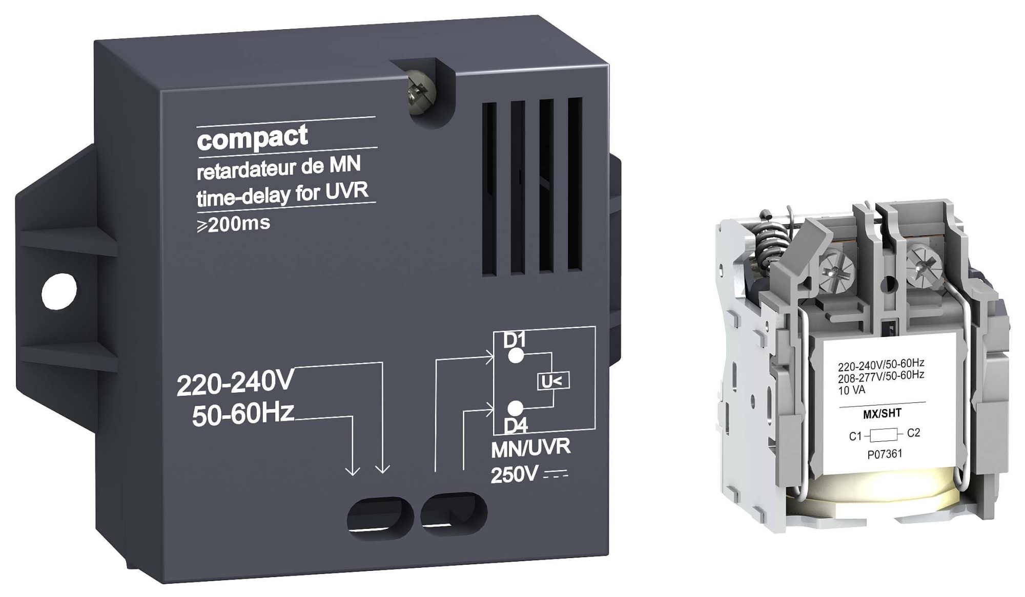 Реле врем. uvr 48в 50гц (ns80/nsx630) Schneider Electric, LV429426