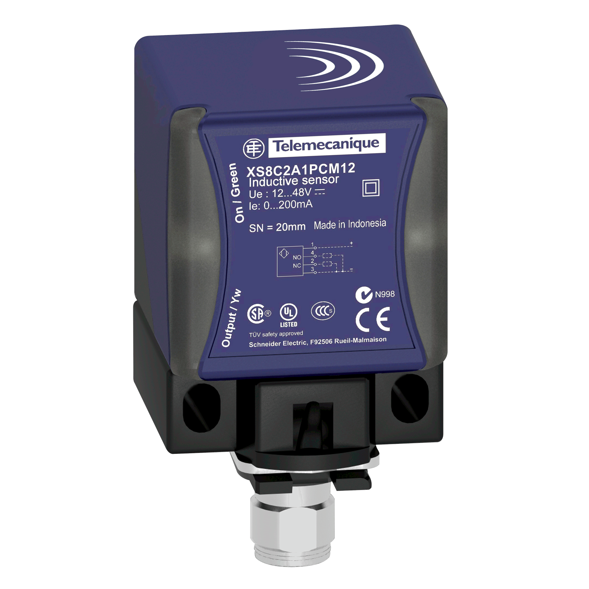 Индуктивный датчик, 24в, xs7c2a1dam12 Schneider Electric, XS7C2A1DAM12