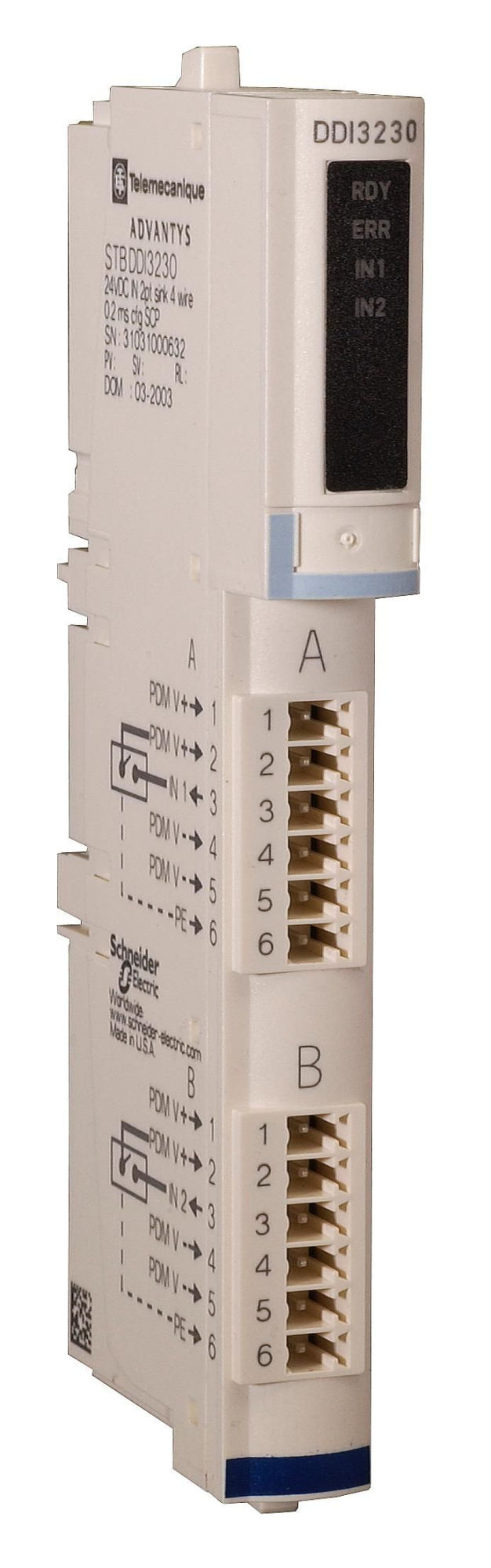 Модуль дискр. вх. =24в, 2 кан (kомпл) Schneider Electric, STBDDI3230K