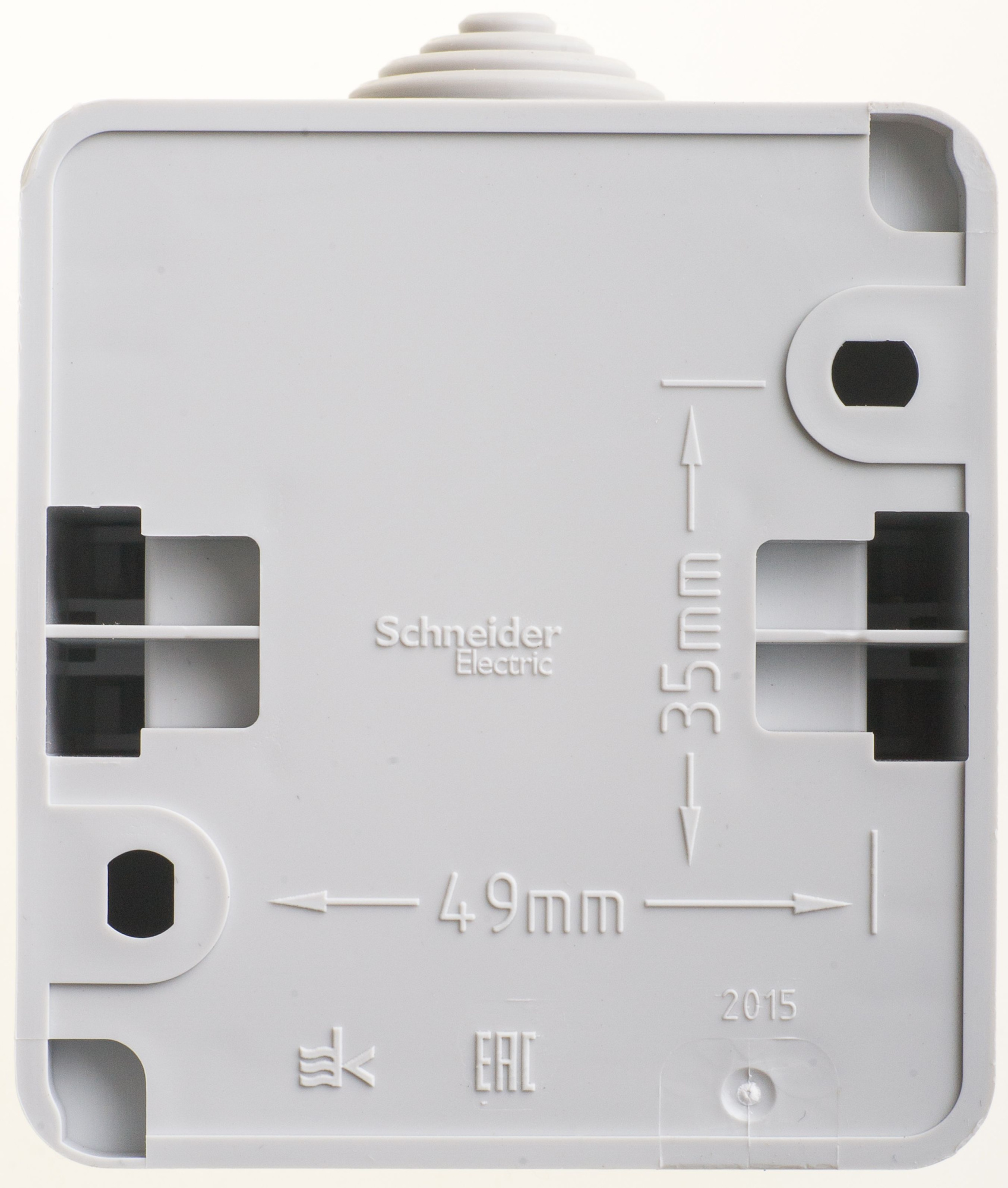 Выключатель 2-клавишный, О/У, 10 ах, IP 44 (серый) Этюд Systeme Electric, BA10-042C