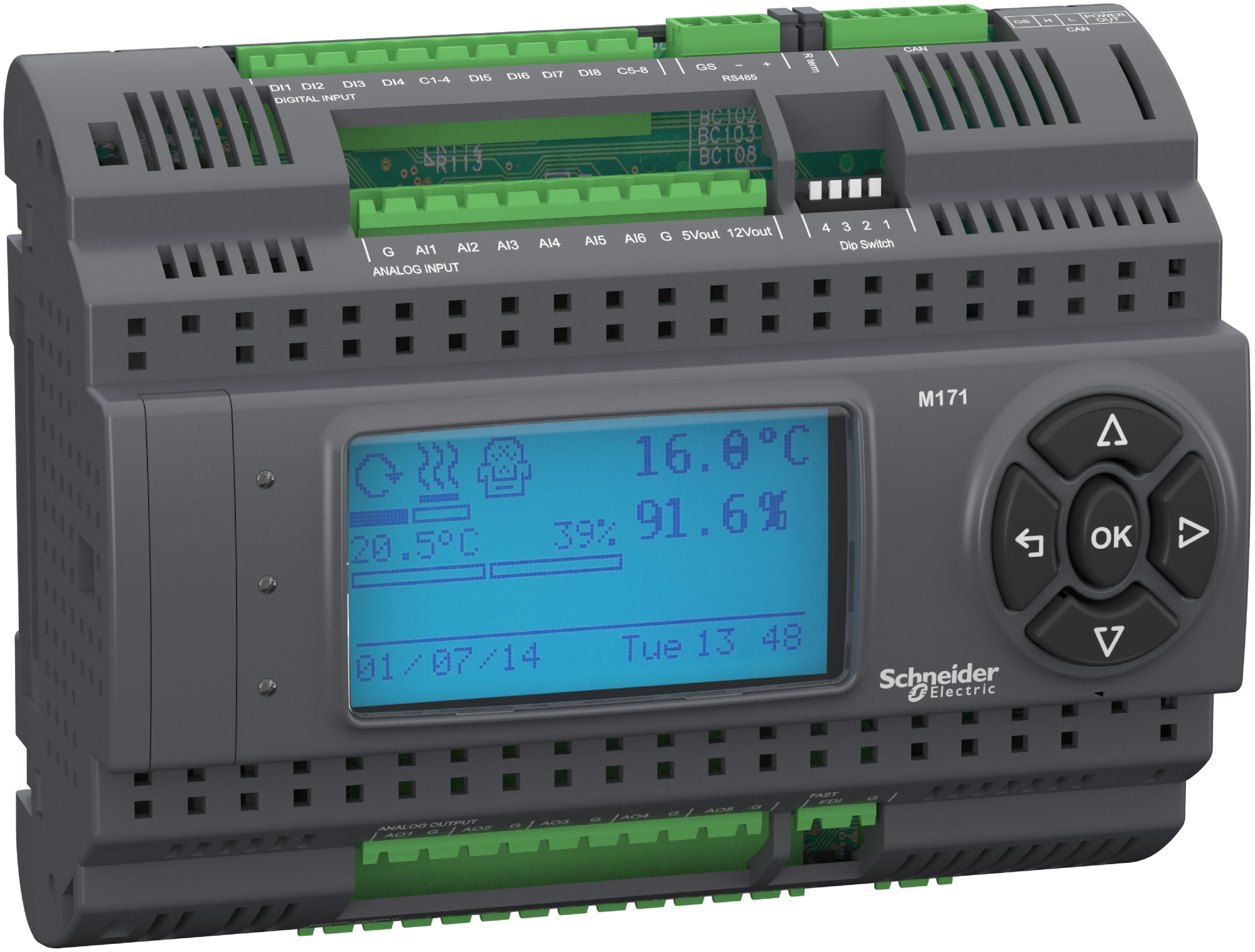 Производ плк м171, дисплей, 27i/o,modbus Schneider Electric, TM171PDM27R