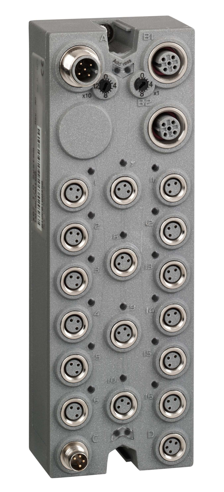 Дискретный модуль canopen ip 67, 16 вх/вых, разъемы м8 Schneider Electric, TM7NCOM16B