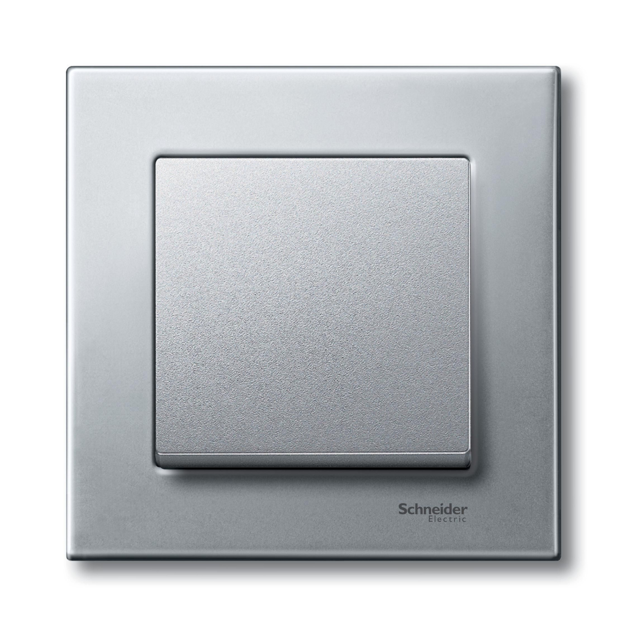 Клавиша с полем для надписи, sm (алюминий) Merten Schneider Electric, MTN433360