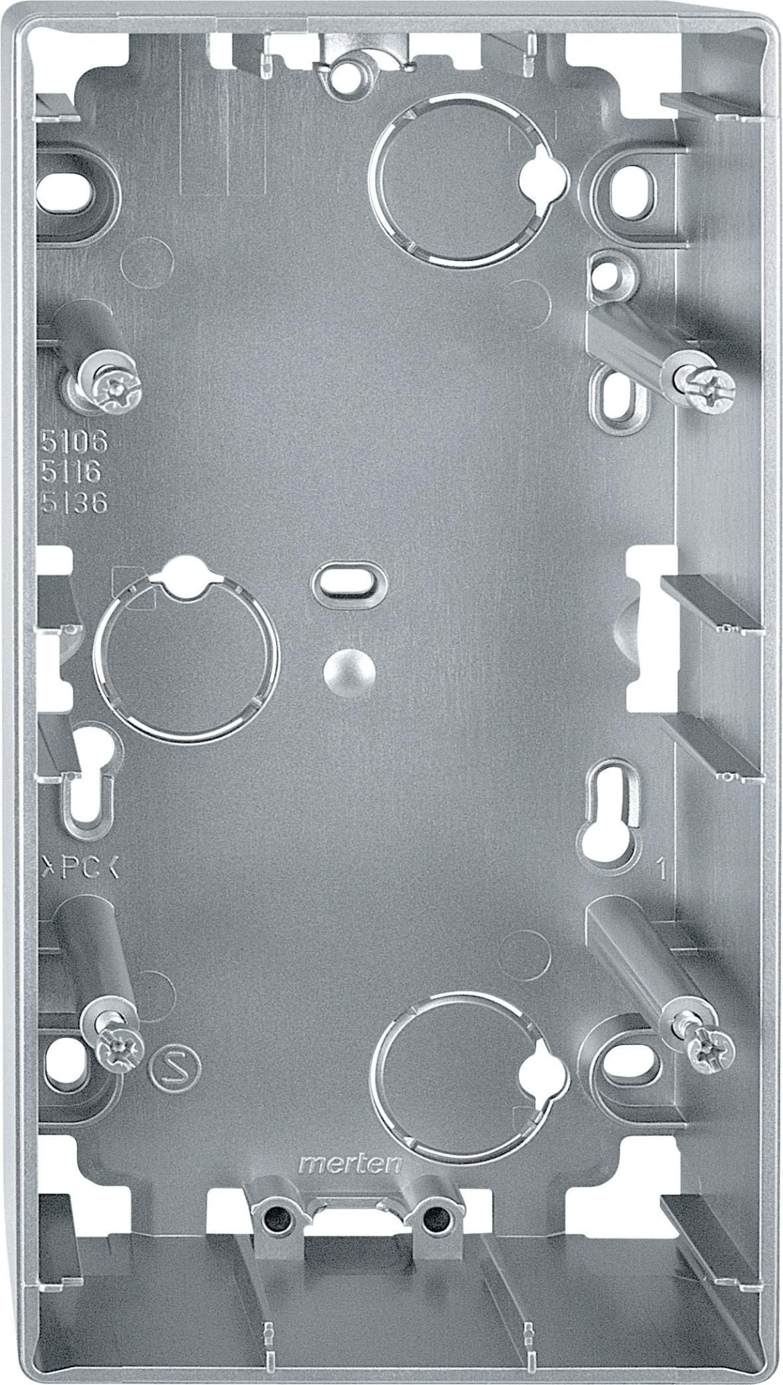 Корпус для открытого монтажа, 2-постовый, sd (алюминий) Merten Schneider Electric, MTN513660