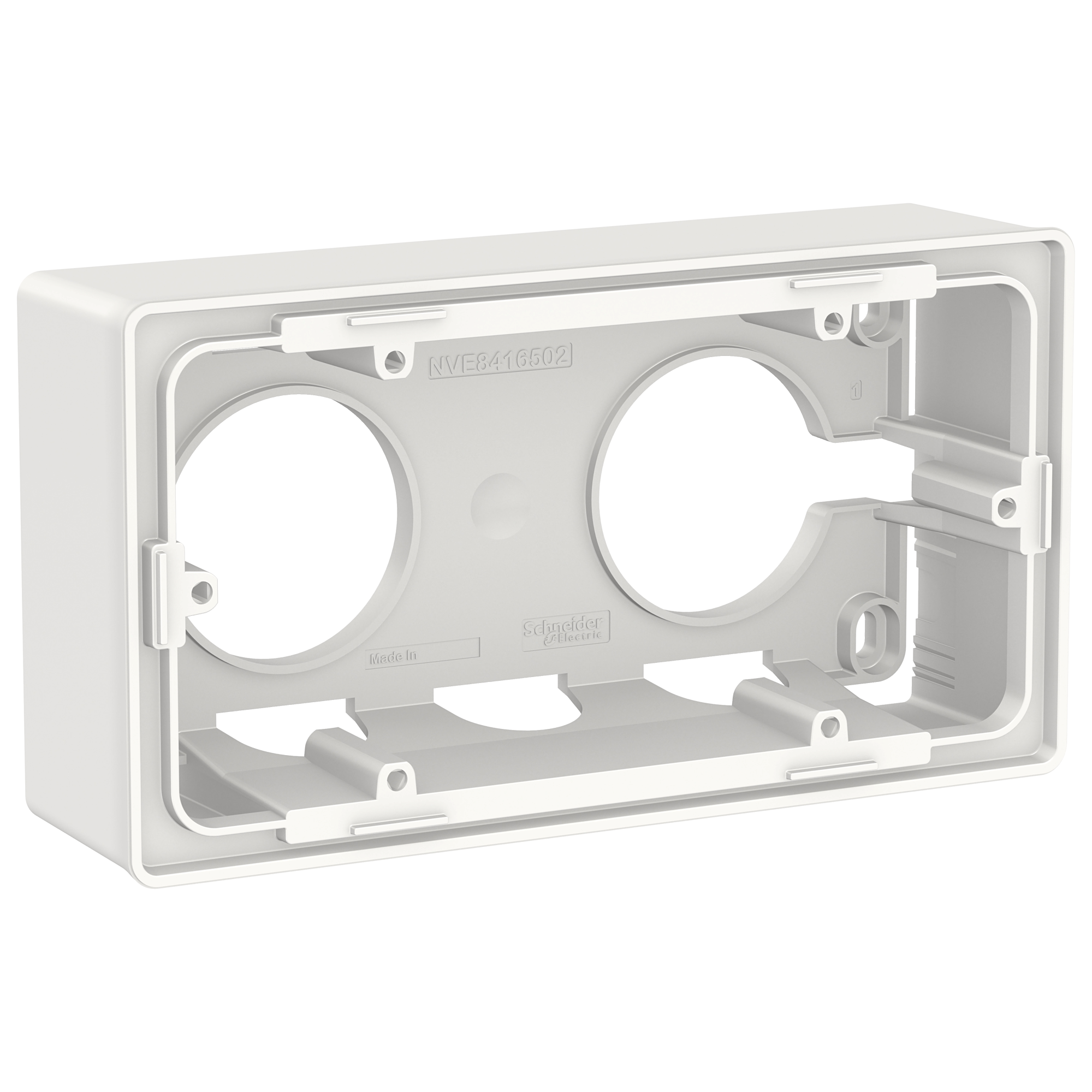 Коробка 2-постовая для открытой установки (белая) Unica New Schneider Electric, NU800418