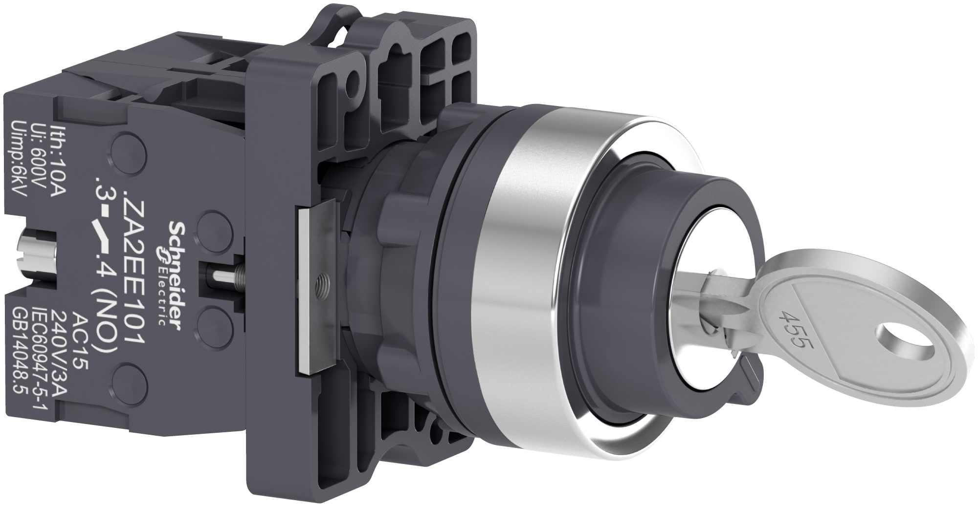 Перекл.скл.,2поз.,возвр.,лев,2но Schneider Electric, XA2EG63