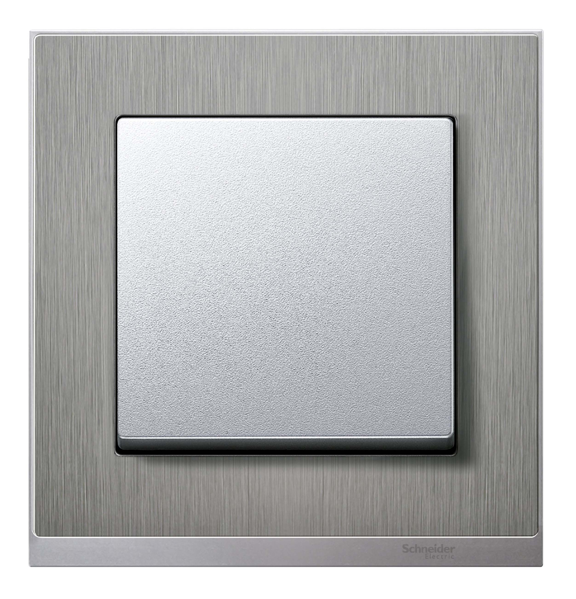 Рамка 1-постовая, sm (нержавеющая сталь/алюминий) Merten M-Pure D?cor Schneider Electric, MTN4010-3646