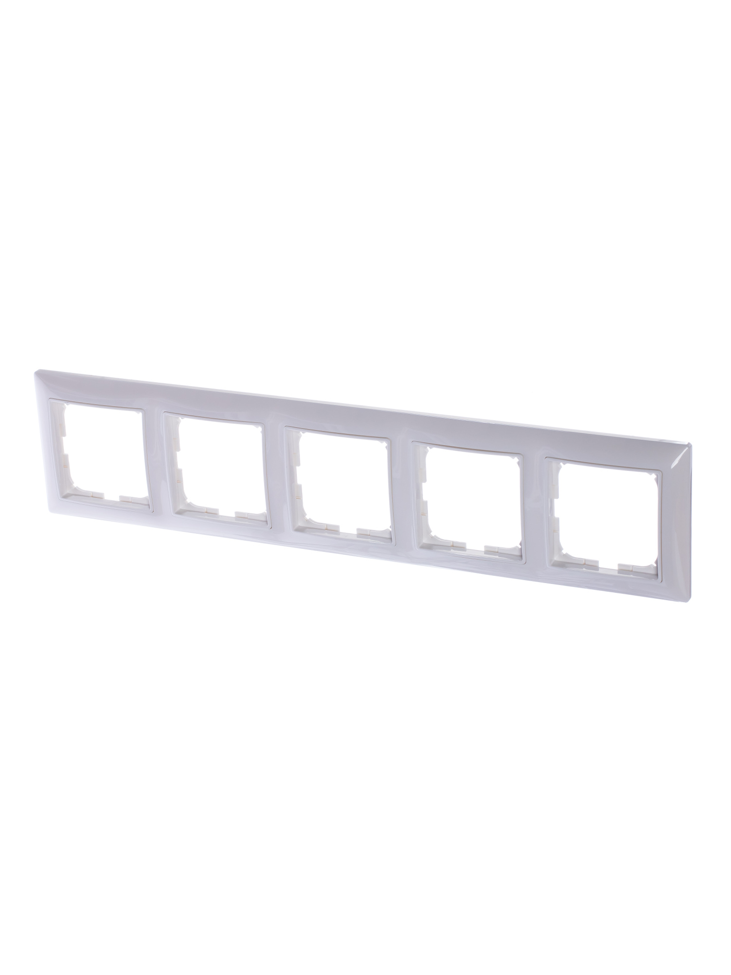 2515-94-507 Рамка 5-постовая с декоративной накладкой (альпийский белый) Basic 55 ABB, 2CKA001725A1483