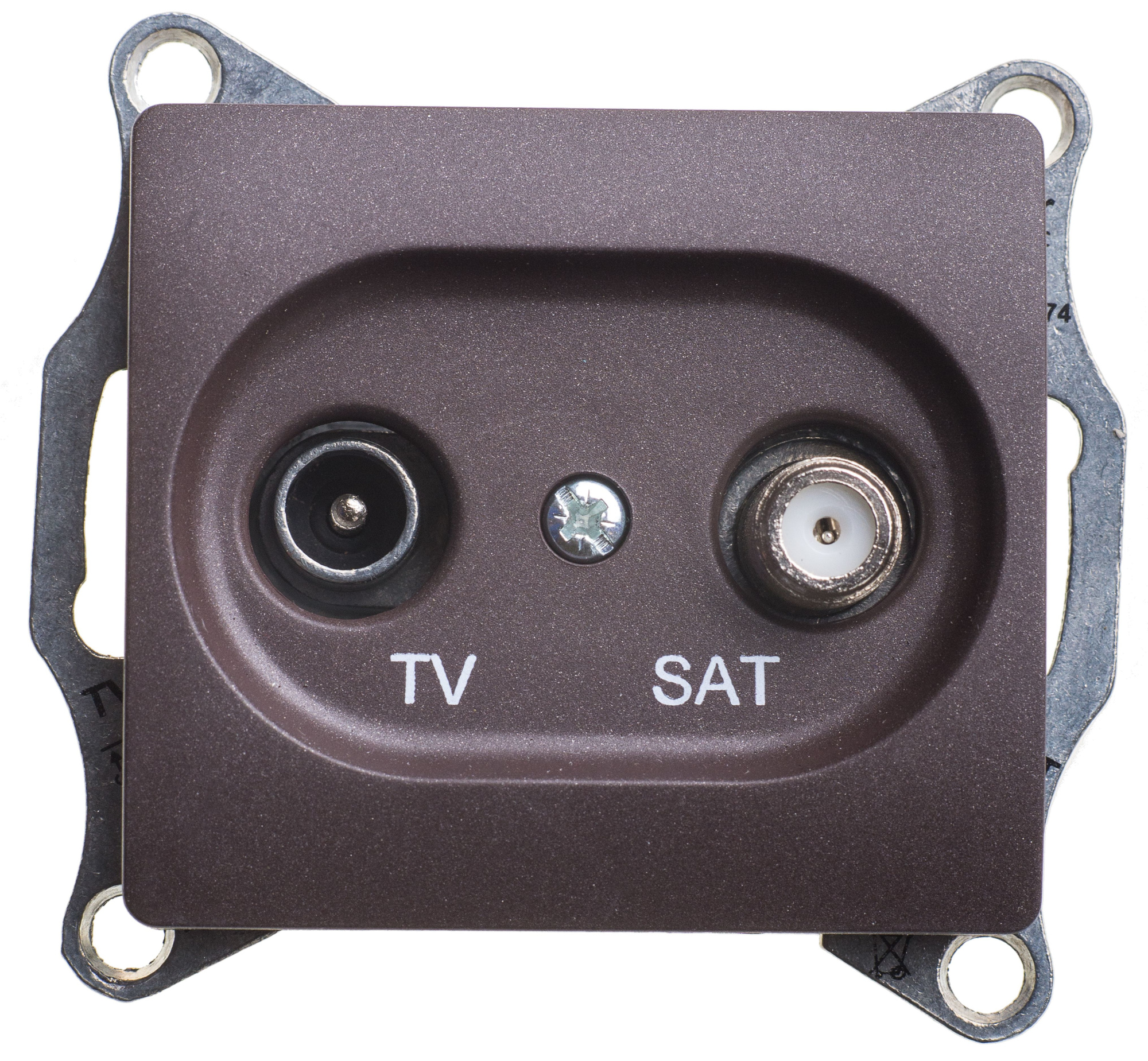 Розетка TV-SAT оконечная 1db, механизм (шоколад) Glossa Systeme Electric, GSL000897