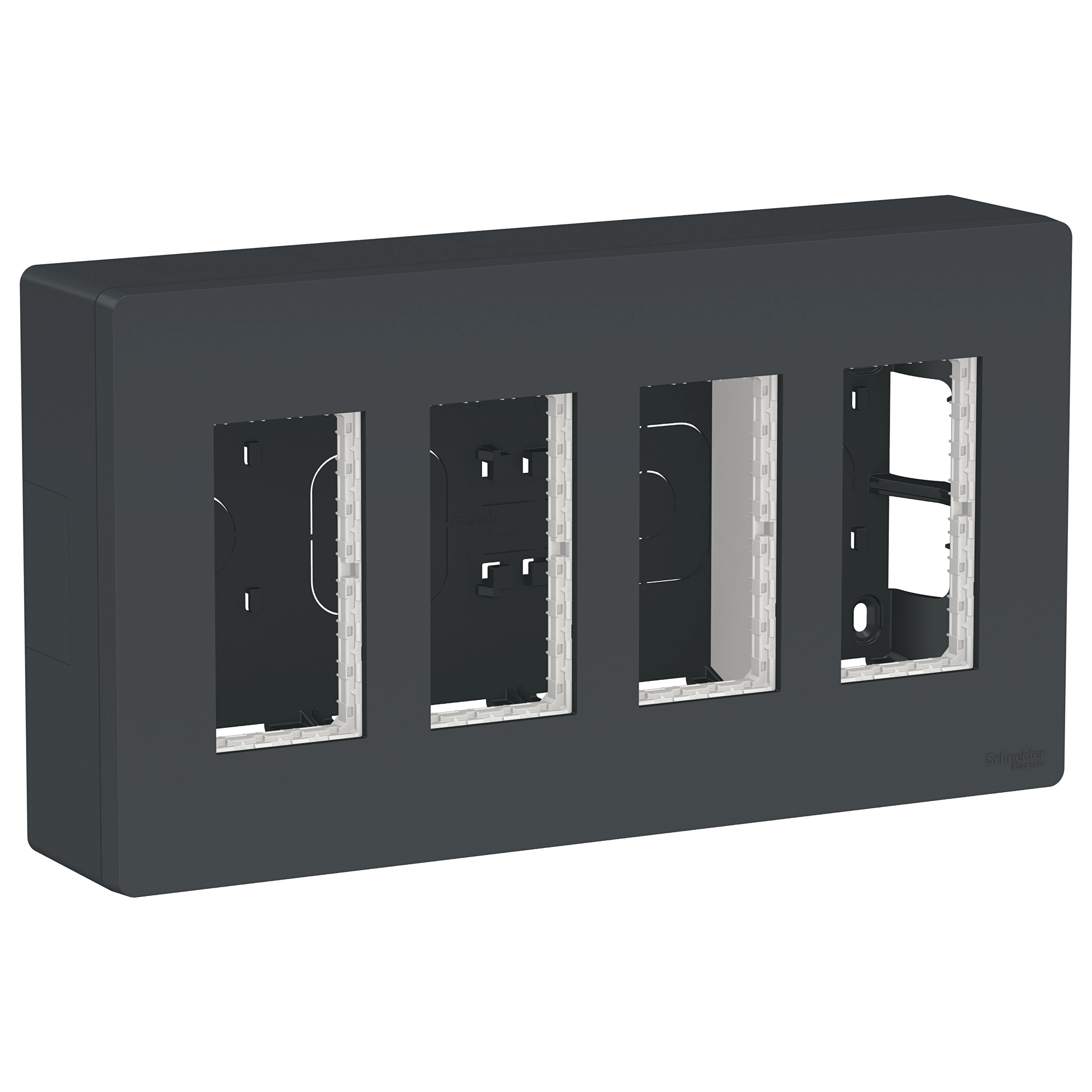 Блок открытой установки 4х2 (антрацит) Unica System+ Schneider Electric, NU124454
