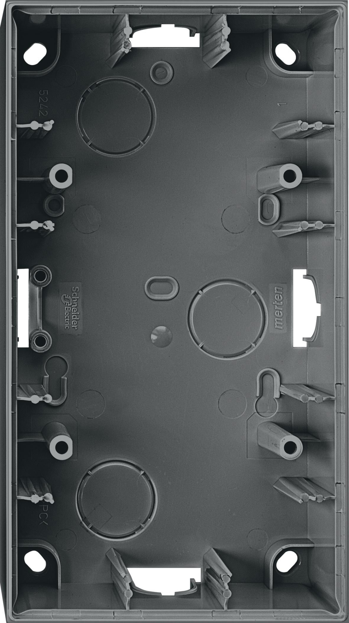 Корпус для открытого монтажа 2-постовый (антрацит) Merten Schneider Electric, MTN524214