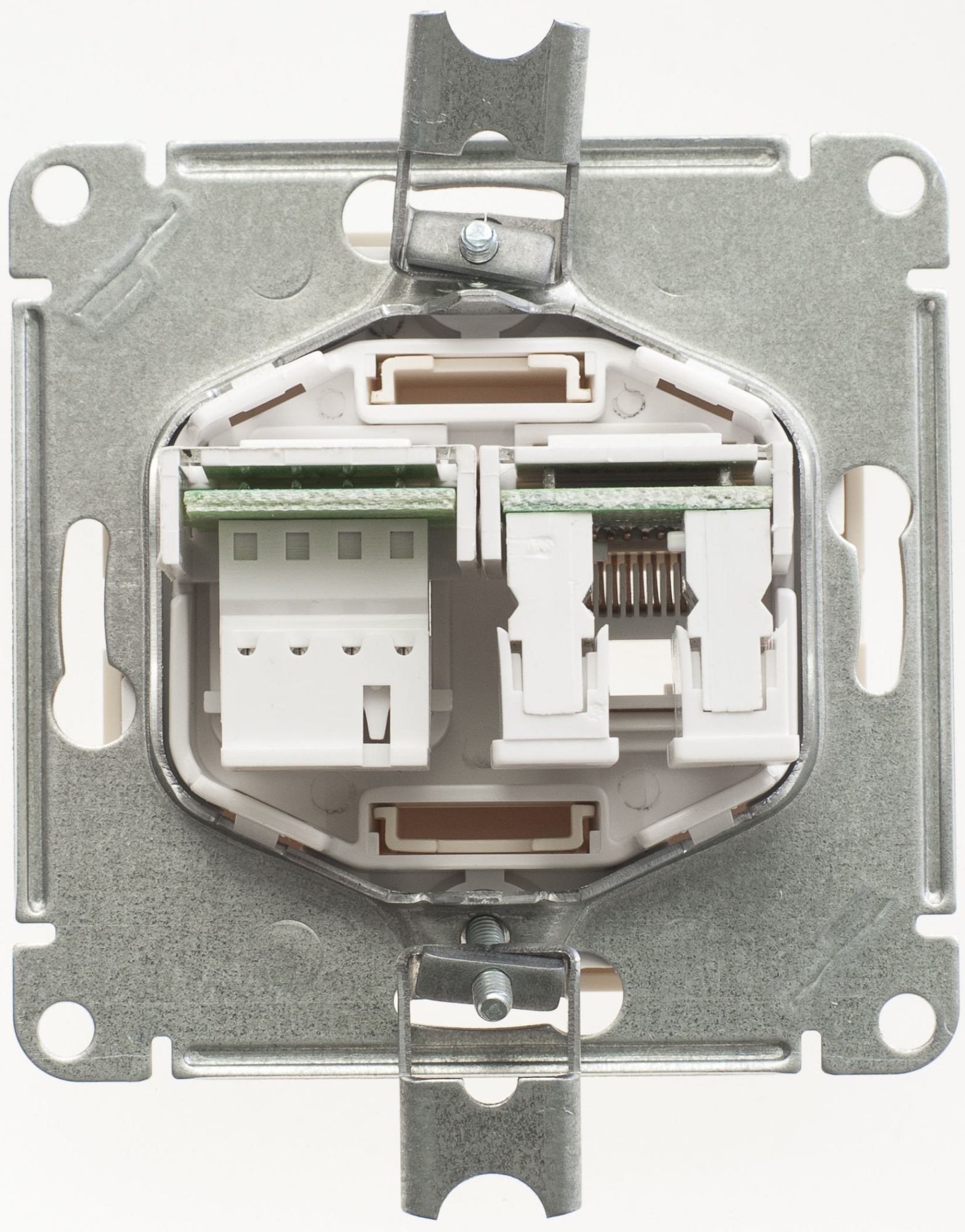 Розетка двойная RJ11+RJ45, 160В, 1А, кат.5e, механизм (слоновая кость) Wessen 59 Systeme Electric, RSI-251TK5E-2-86