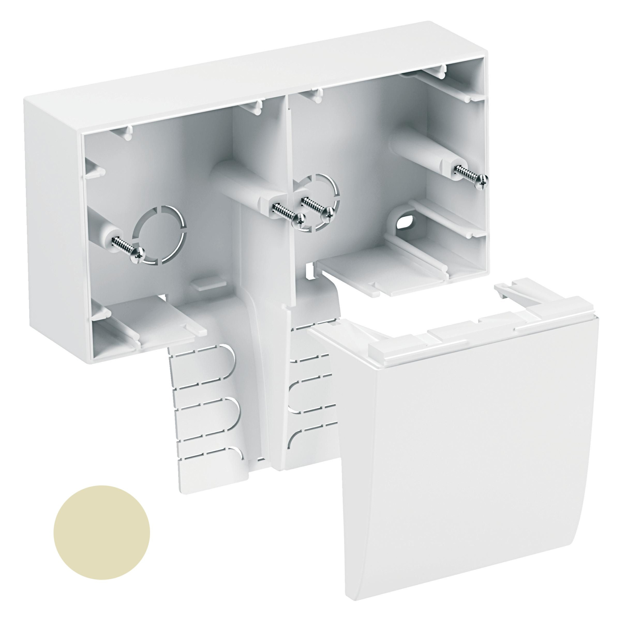 Tml-e-коробка двойная г-крышка беж Schneider Electric, ISM18445