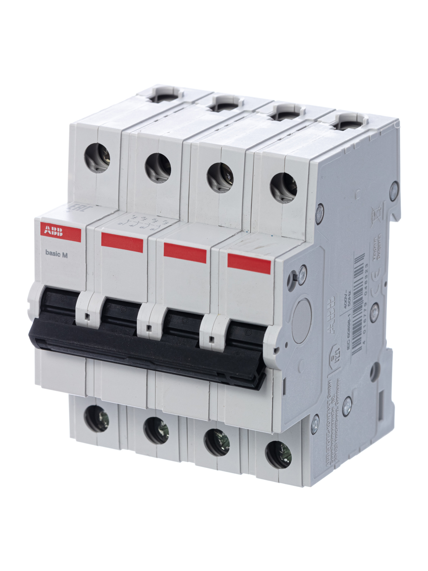 BMS414C63 Автоматический выключатель 4-полюсный, 63А, 4,5kA (хар-ка C) ABB, 2CDS644041R0634