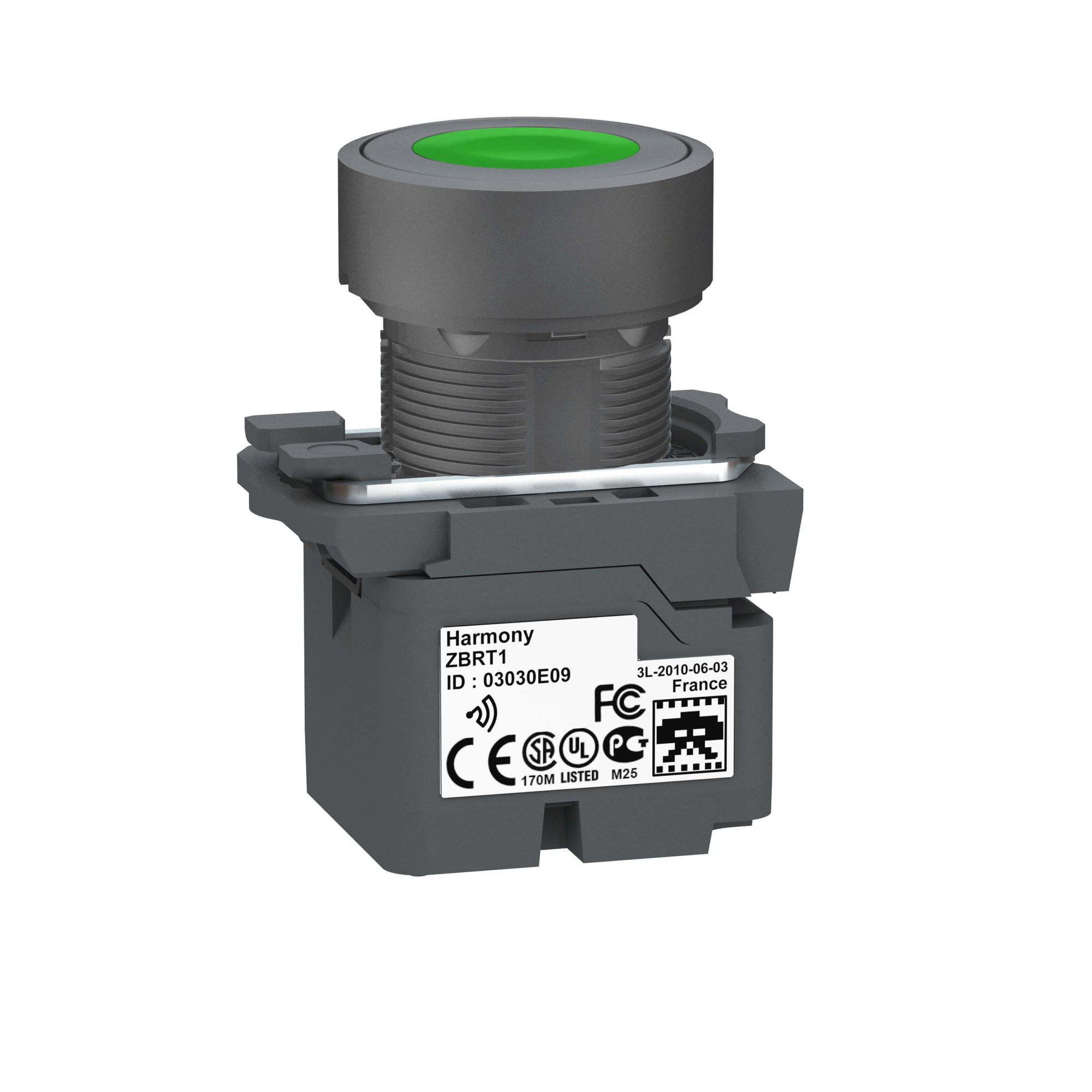 Беспроводная кнопка с зеленым толкателем zb5rta3 Schneider Electric, ZB5RTA3