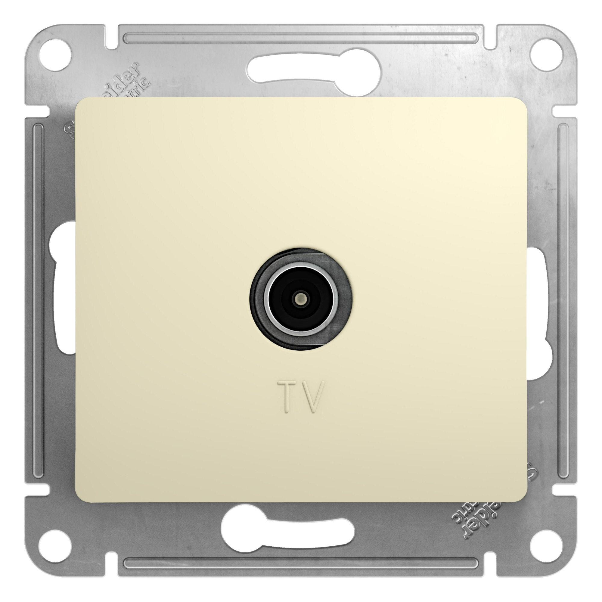 Розетка TV оконечная 1db, механизм (бежевый) Glossa Systeme Electric, GSL000291
