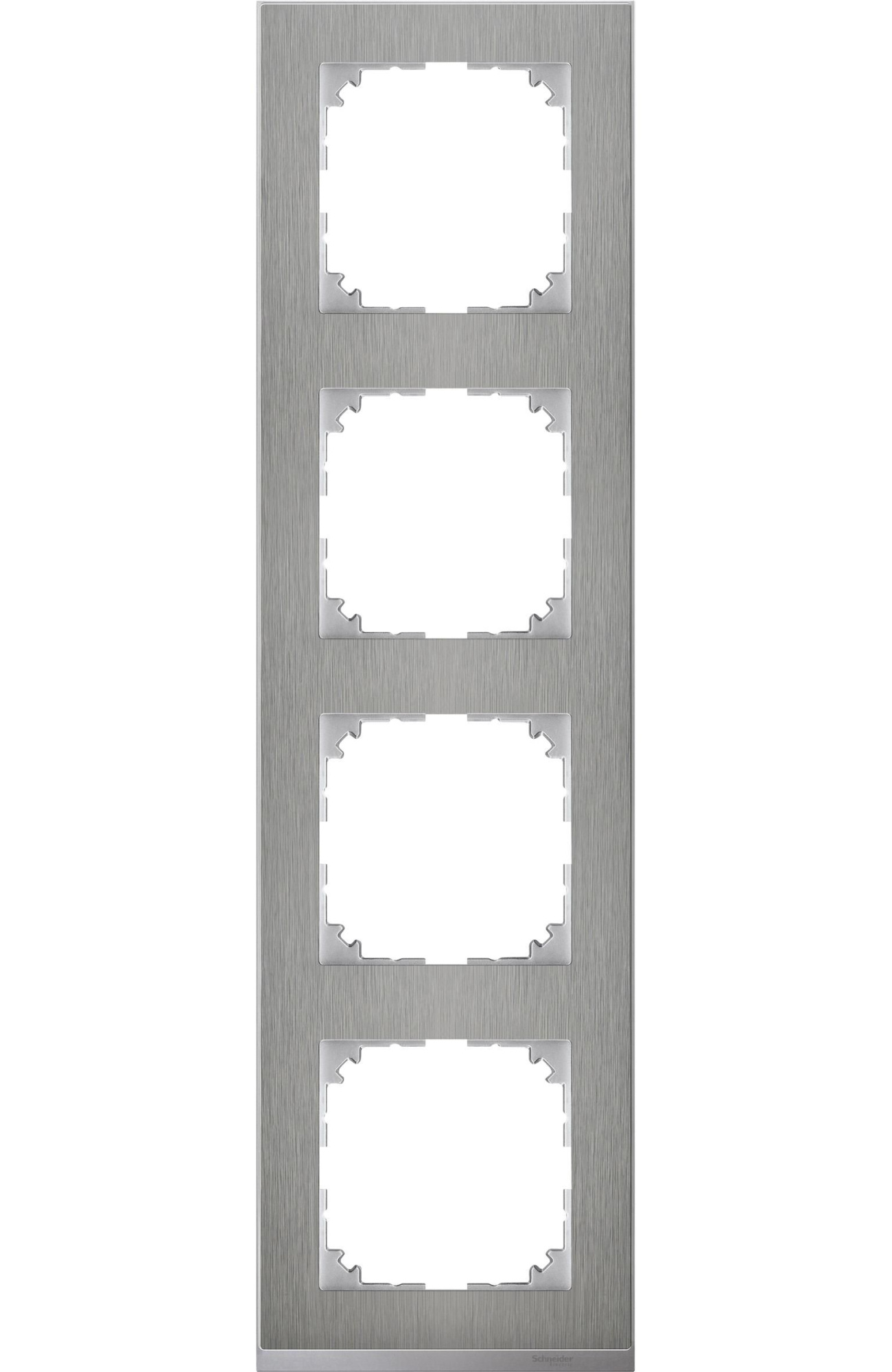 Рамка 4-постовая, sm (нержавеющая сталь/алюминий) Merten M-Pure D?cor Schneider Electric, MTN4040-3646