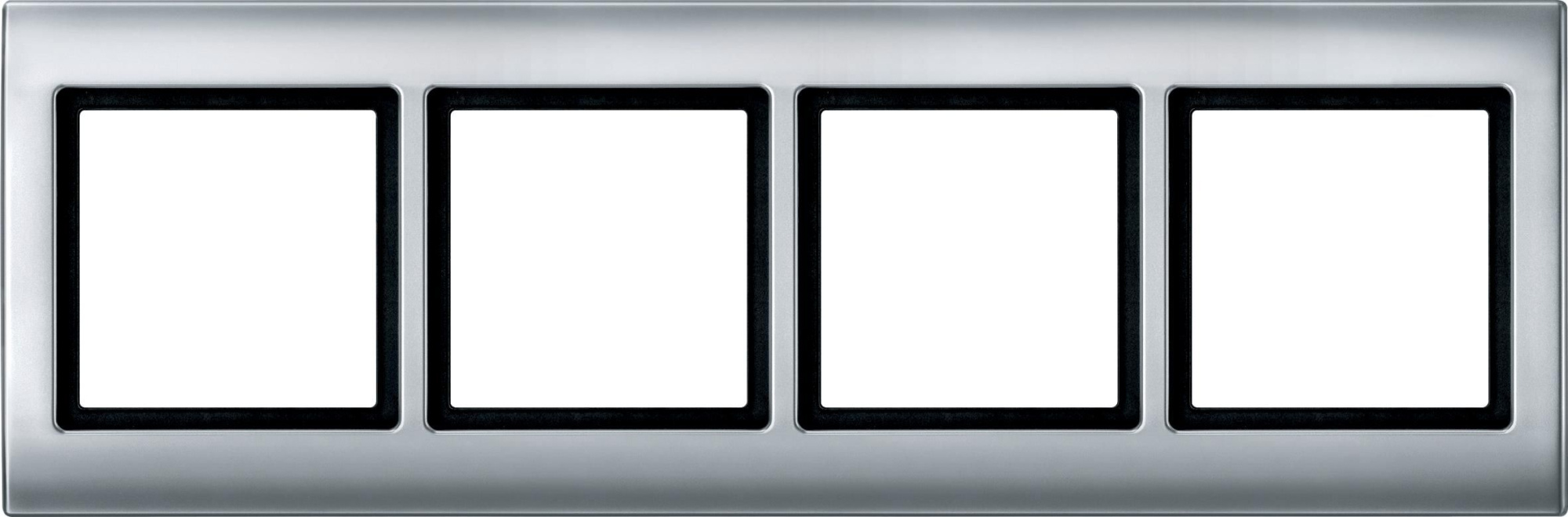 Рамка 4-постовая (алюминий) Merten Aquadesign Schneider Electric, MTN400460