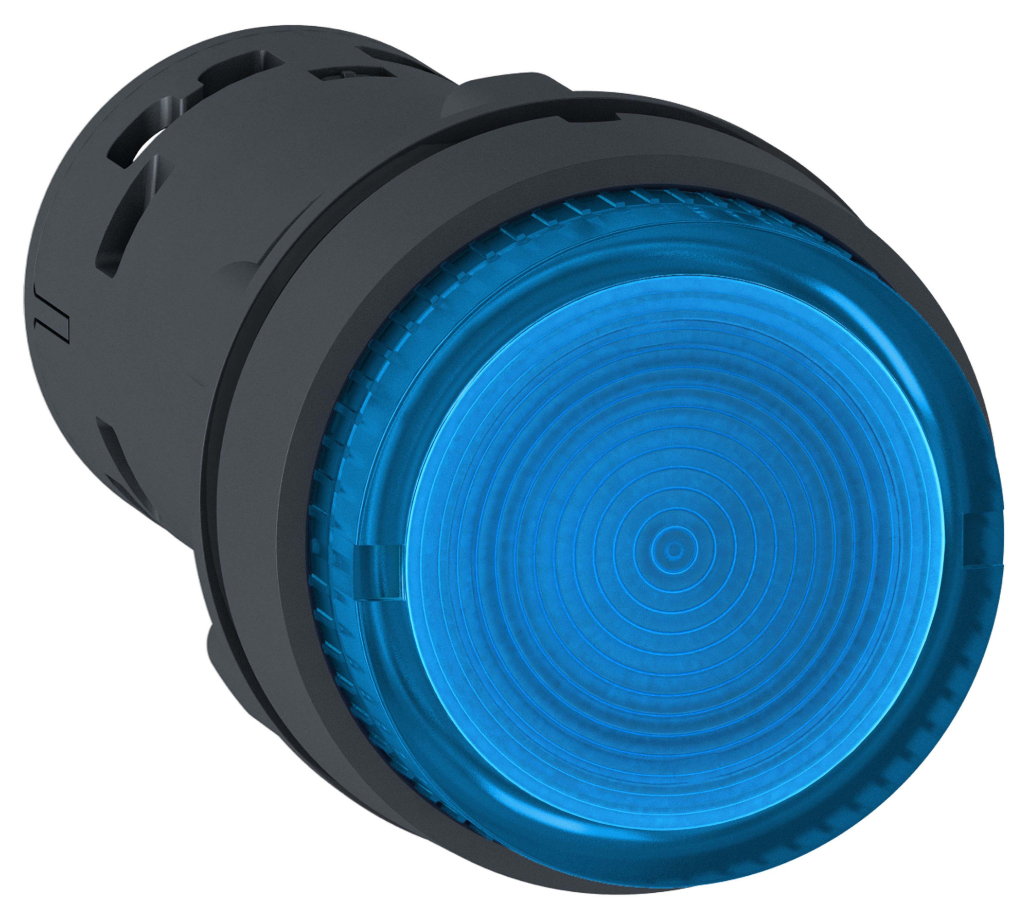 Кнопка с подсветкой, монолит., 22 мм, с возвратом, 1 но, синяя, led Schneider Electric, XB7NW36B1