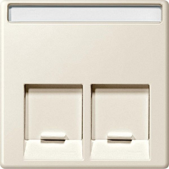 Центральная плата для розеток с разъемом RJ45 2 поста, sm (бежевый) Merten Schneider Electric, MTN469944
