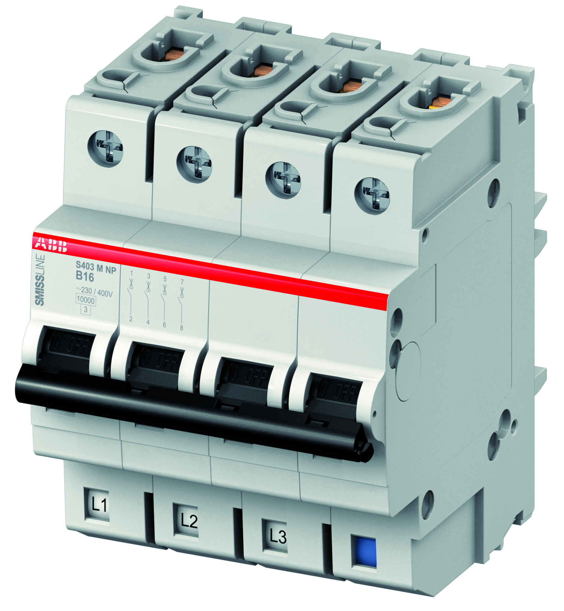 S403M-B63NP Выключатель автоматический 3-полюсный, 63A (хар-ка B) ABB, 2CCS573103R8635