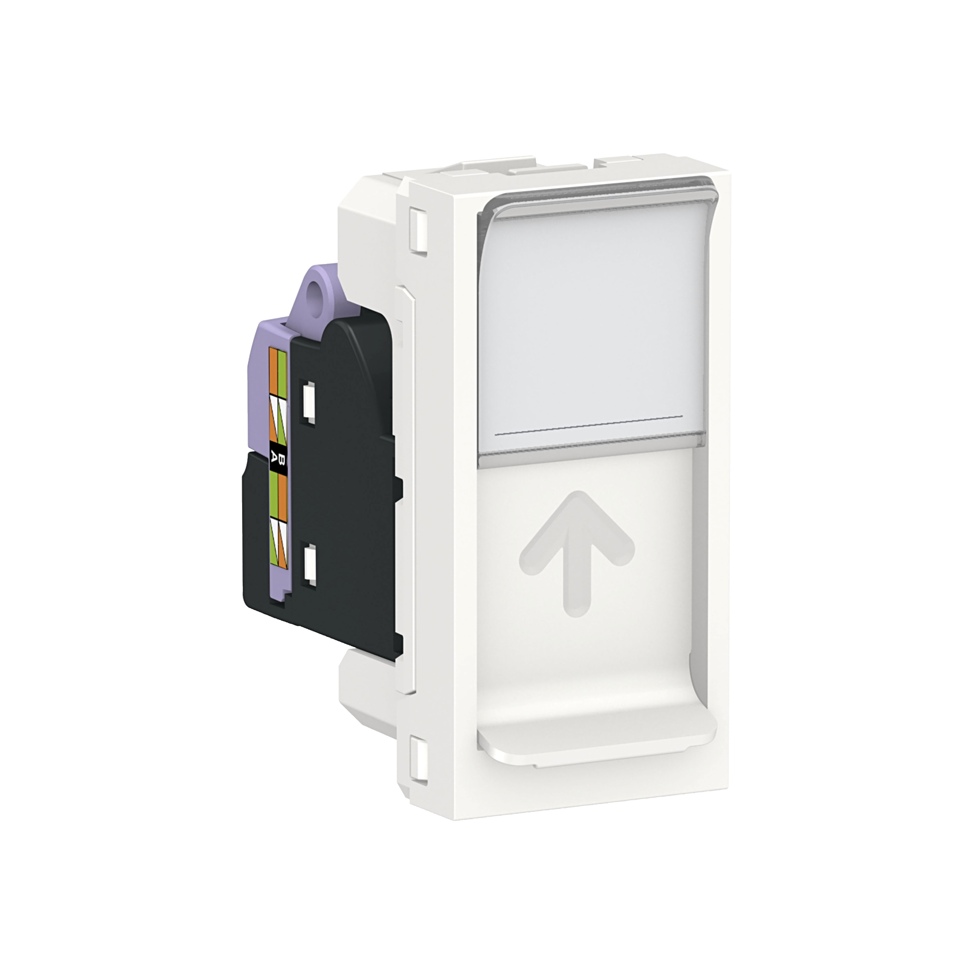 Розетка компьютерная, RJ45, одиночная, кат. 6 UTP, 1 модуль (белый) Unica Modular Schneider Electric, NU341418