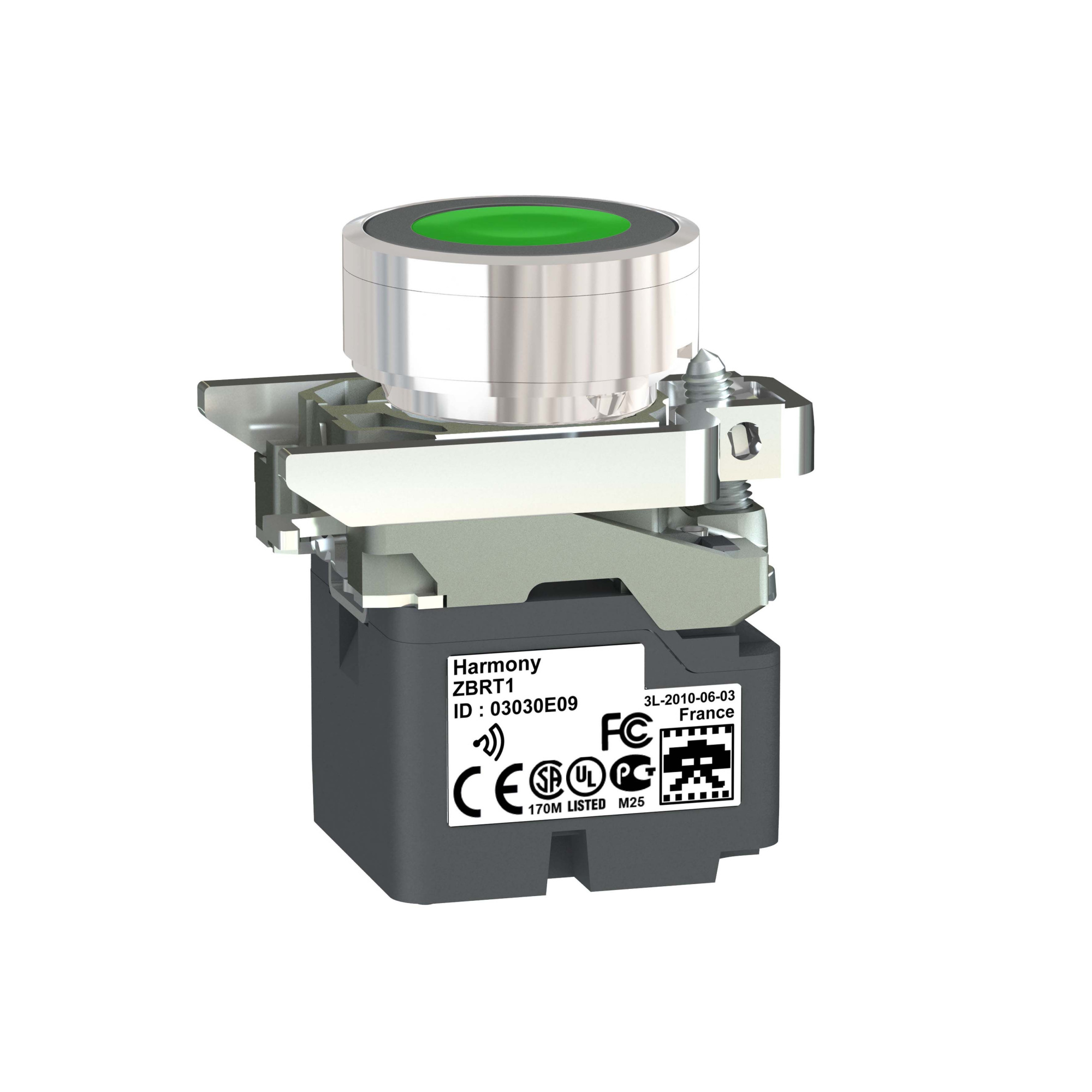 Беспроводная кнопка с зеленым толкателем zb4rta3 Schneider Electric, ZB4RTA3