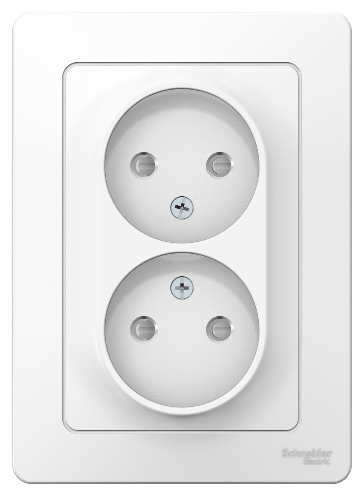 Розетка двойная, без заземления со шторками, С/У, 16А, 250В (белый) Blanca Systeme Electric, BLNRS000121