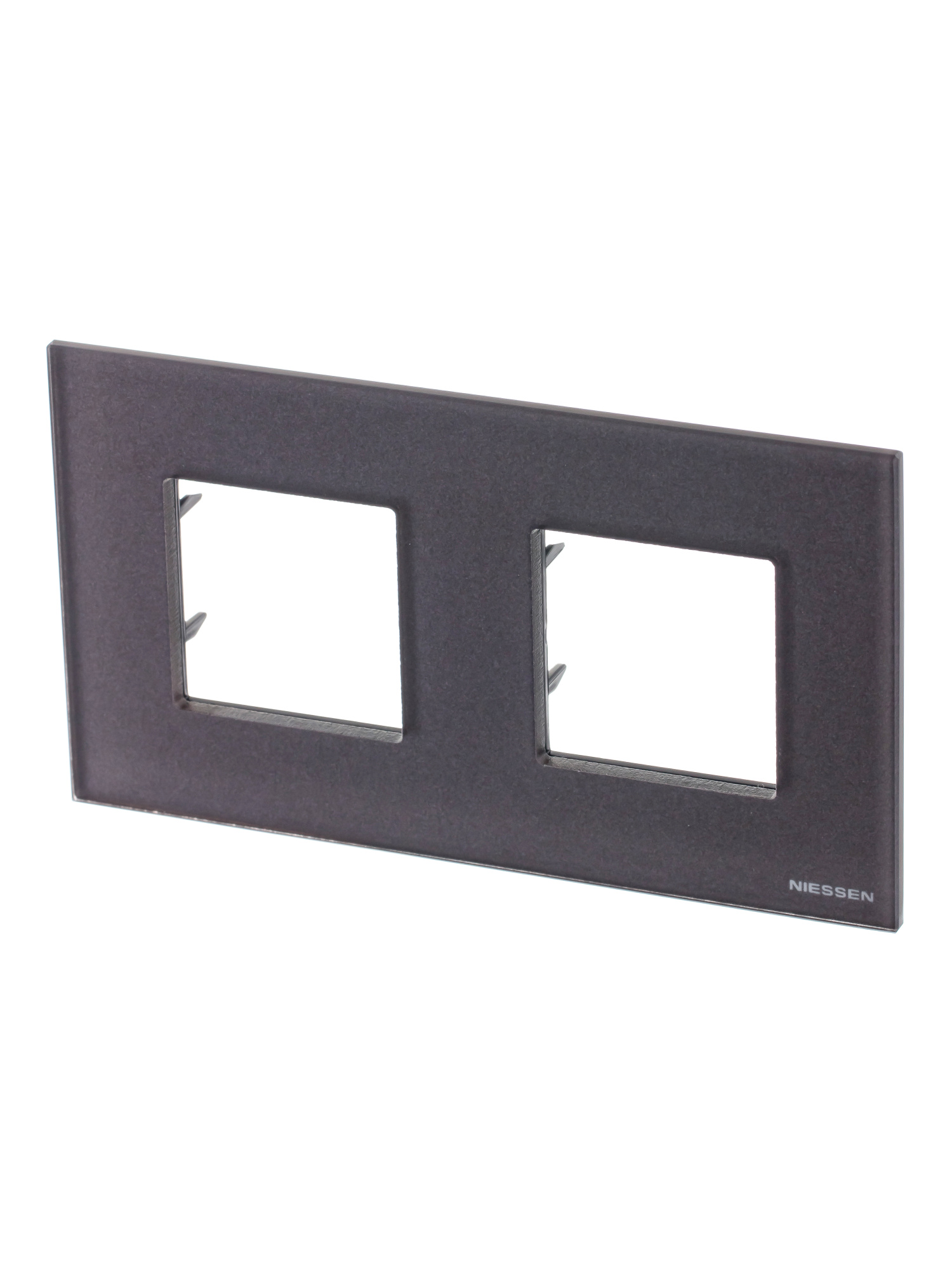 N2272 CC Рамка 2-постовая, 2-модульная, серия Zenit, стекло Кофейное ABB, 2CLA227200N3701