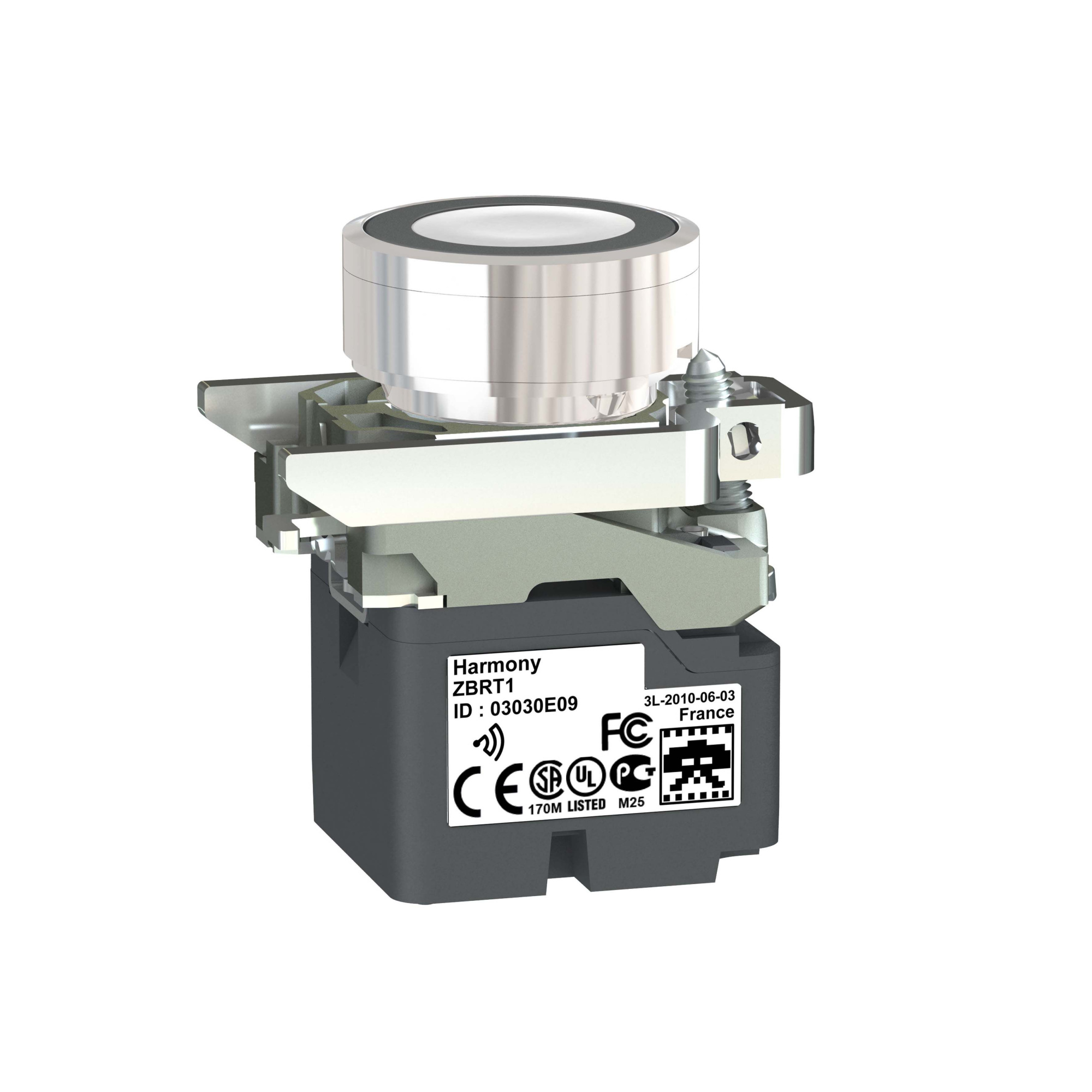 Беспроводная кнопка с белым толкателем zb4rta1 Schneider Electric, ZB4RTA1