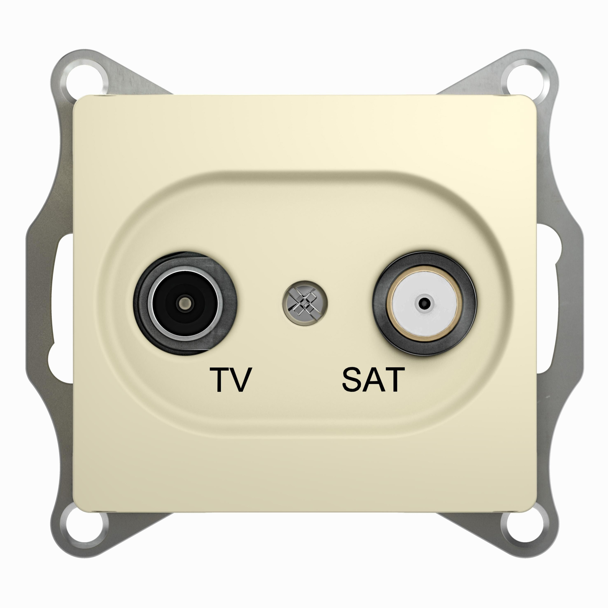 Розетка TV-SAT проходная 4db, механизм (бежевый) Glossa Systeme Electric