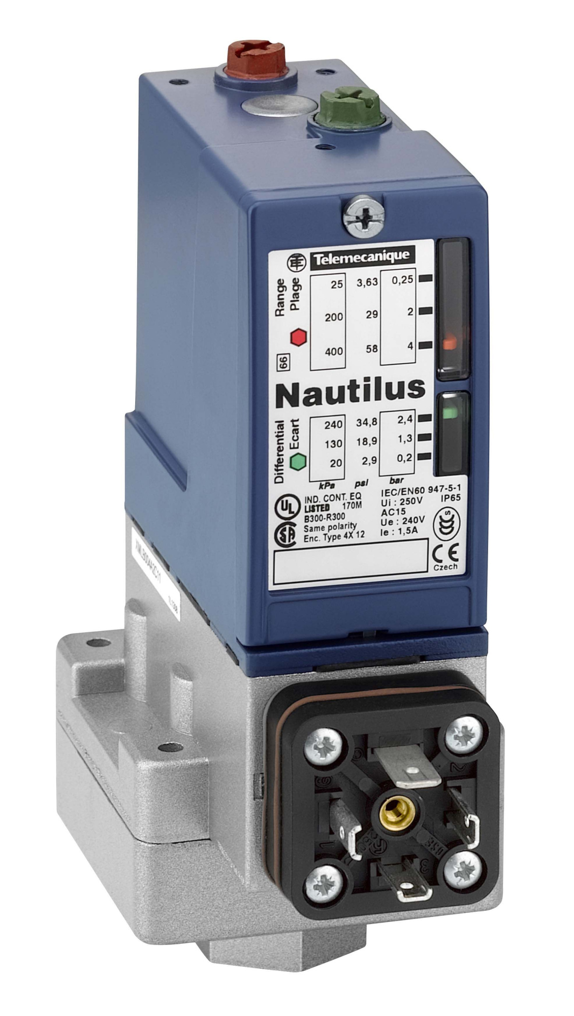 Датчик давления электромеханический, 1 бар, 1 с/о, 2 регулир. порога Schneider Electric, XMLBM02T2C11