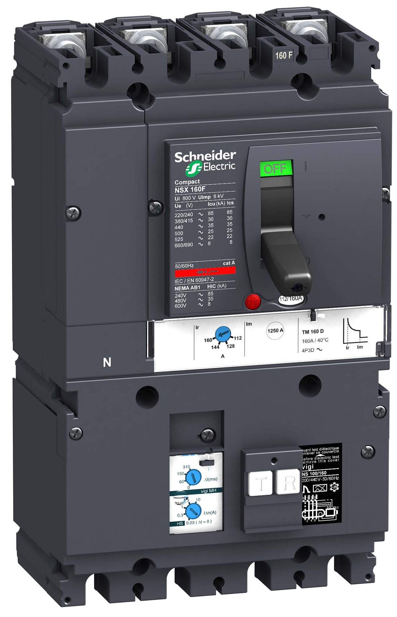 4п3т автом. выкл. tm80d vigi mh nsx160f Schneider Electric, LV430943