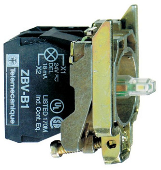 Корпус кнопки 22мм 120в с подсветкой zb4bw0g13 Schneider Electric, ZB4BW0G13