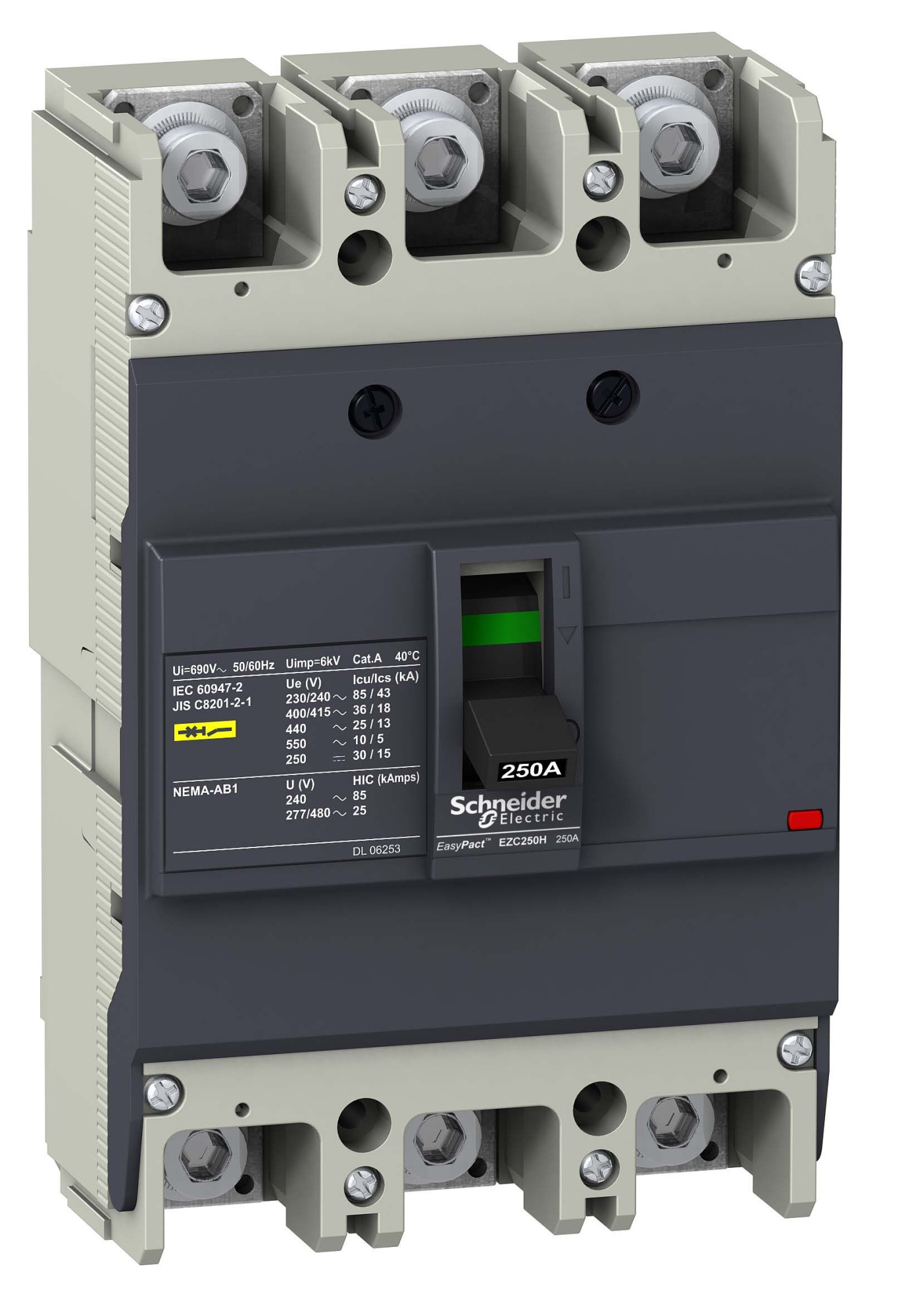 Автоматический выключатель ezc250 36 ка/415в 3п3т 225 a Schneider Electric, EZC250H3225