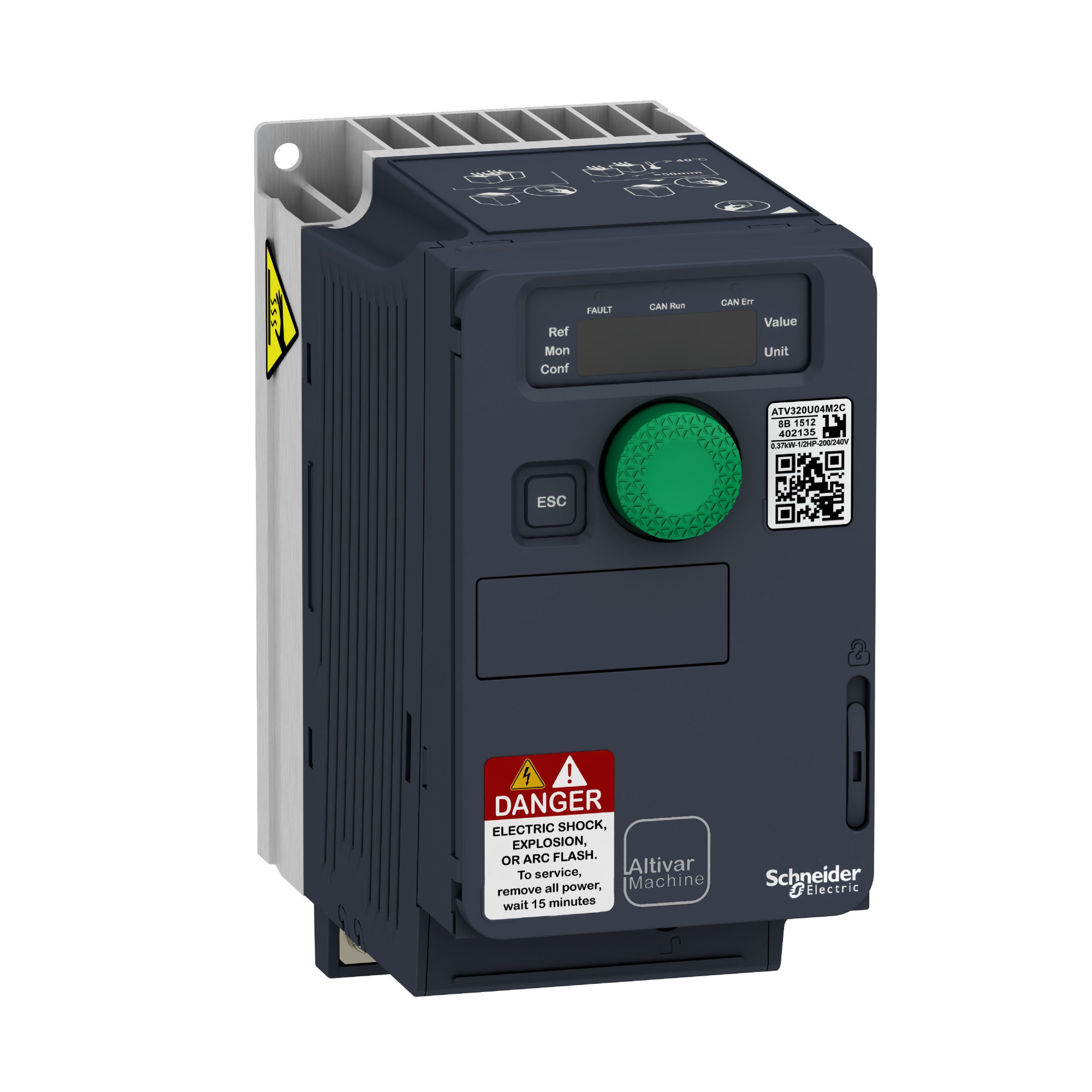 Преобр частоты atv320 компактное исполнение 0.18 квт 240в 1ф Schneider Electric, ATV320U02M2C