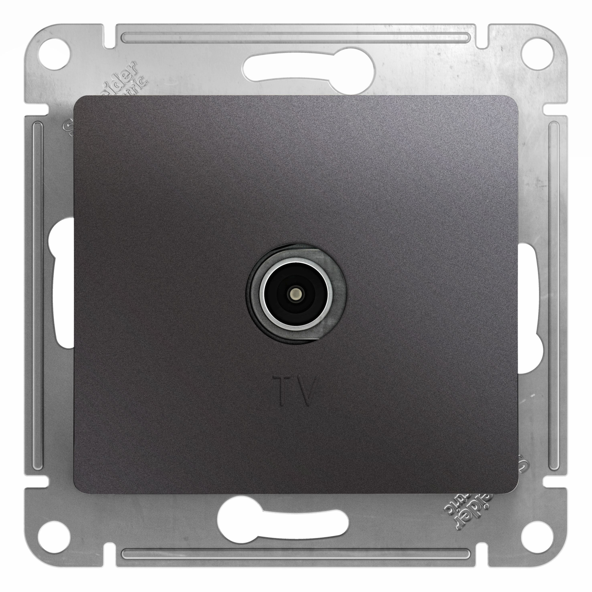 Розетка TV оконечная 1db, механизм (графит) Glossa Systeme Electric, GSL001391
