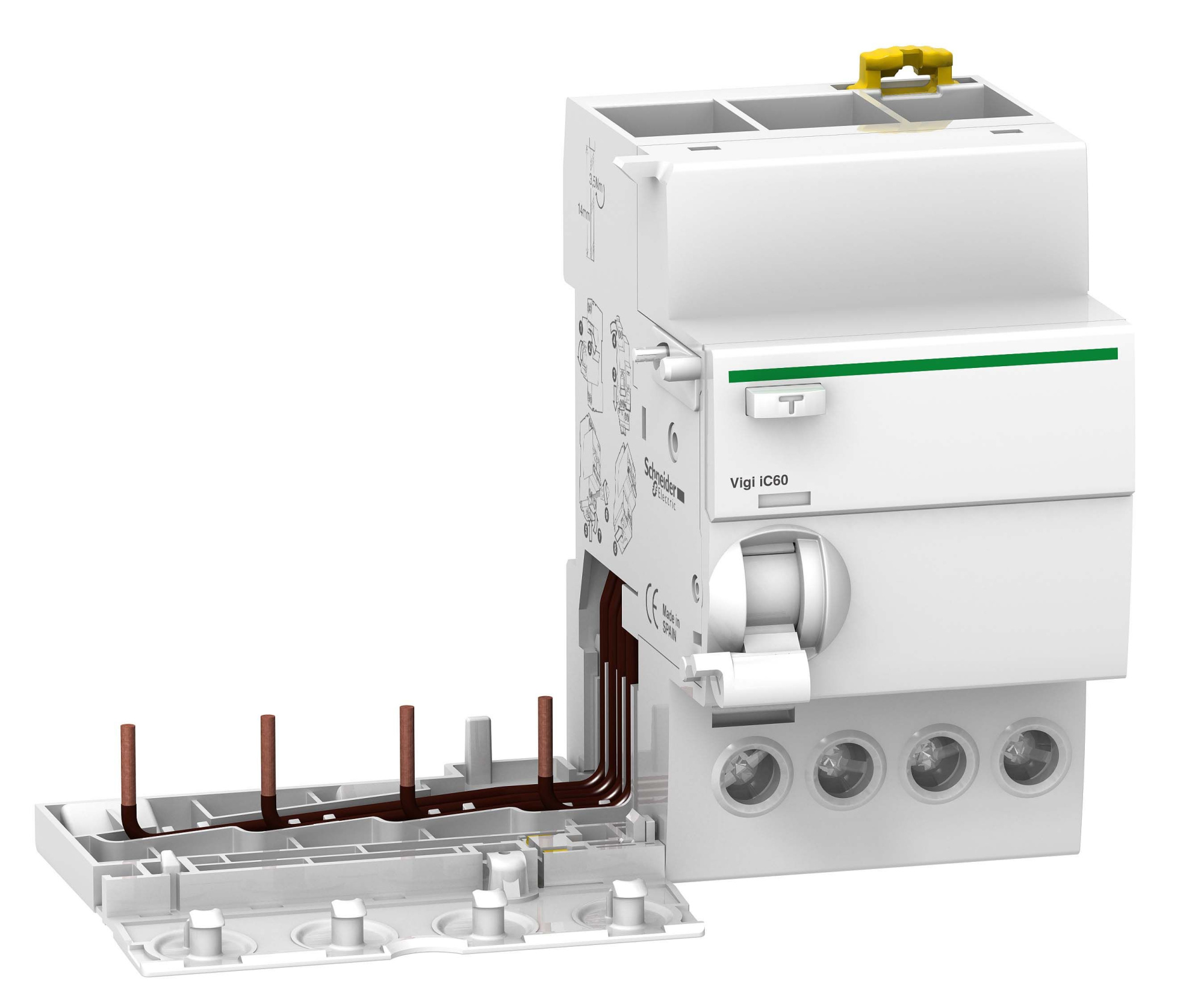 VIGI iC60 4P 25A 500mA AC Блок дифференциальной защиты 4-полюсный, 25А, 500mA, тип AC Schneider Electric, A9V16425