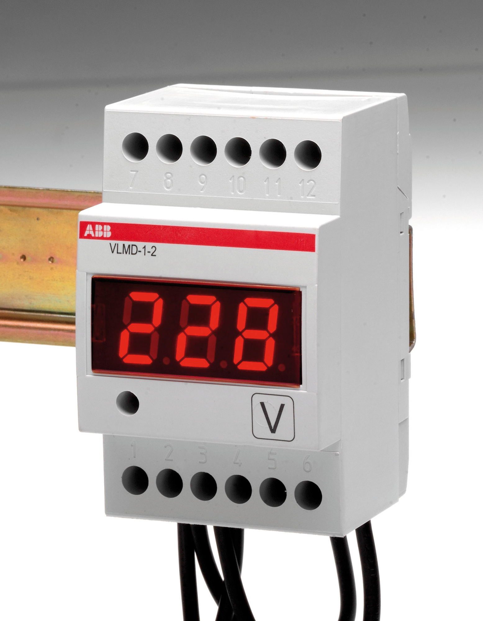 VLM-D1-2 Вольтметр модульный, цифровой 600V перем.тока ABB, 2CSM110000R1011
