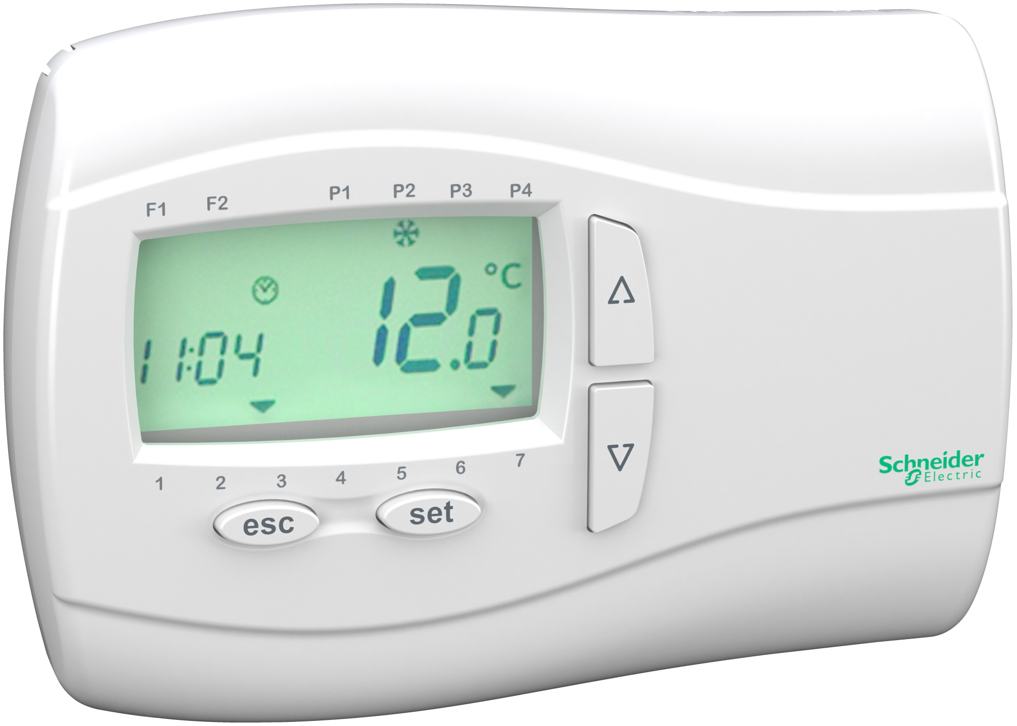 Настенный терморегулятор с подсветкой Schneider Electric, TM171DWAL2L