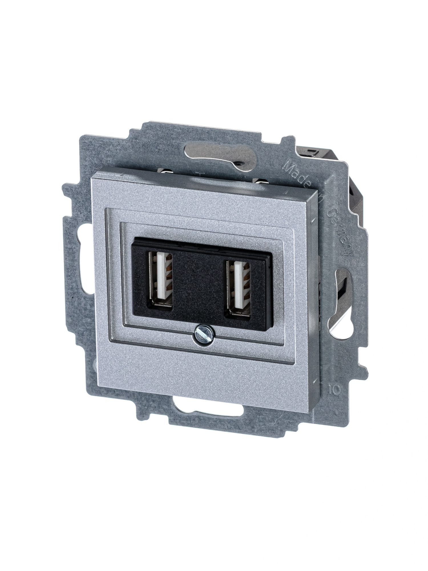 5014H-A00040 70W USB зарядка двойная, Levit, серебро ABB, 2CHH290040A6070