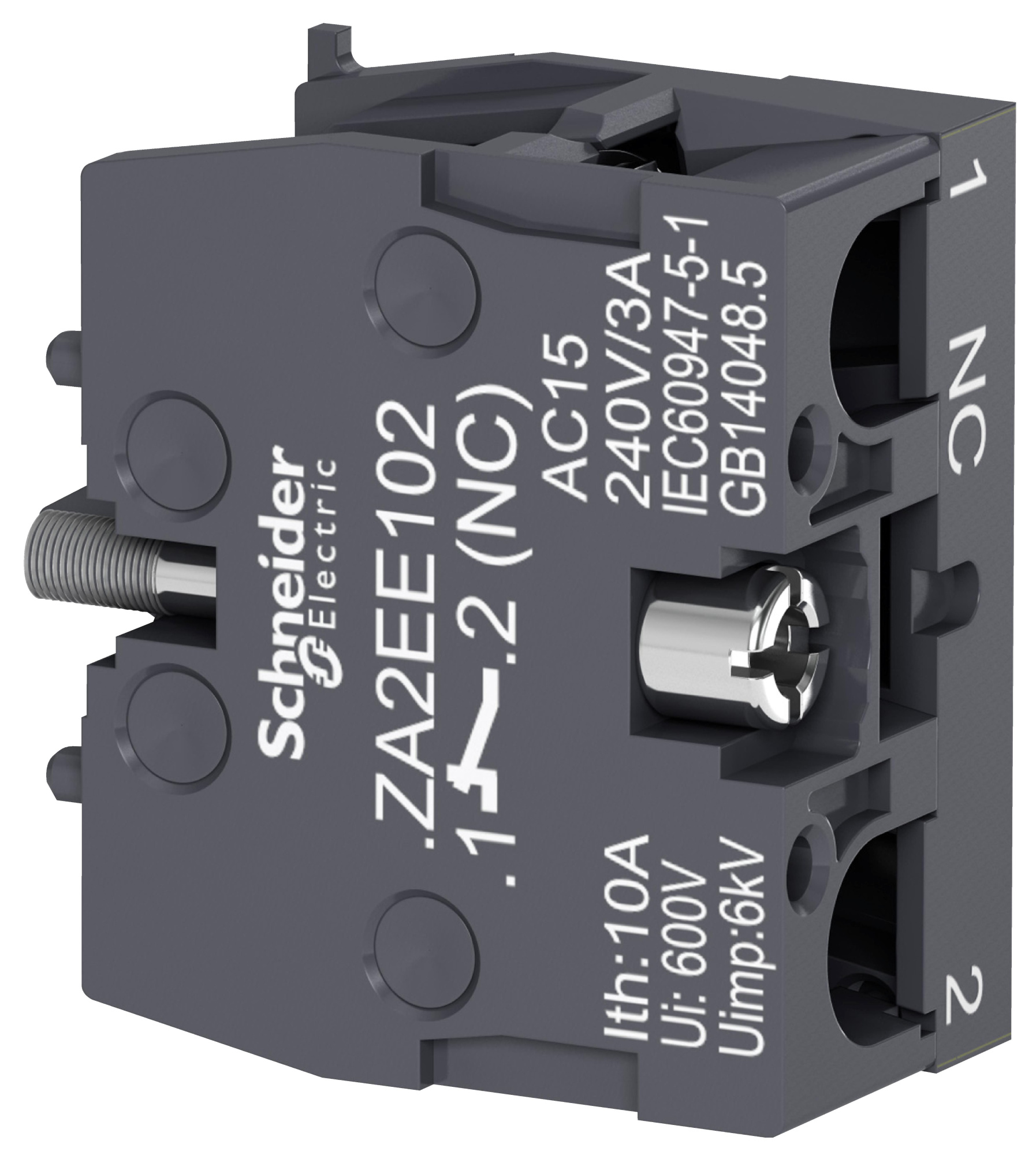 Контактный блок, 1НЗ Schneider Electric, ZA2EE102