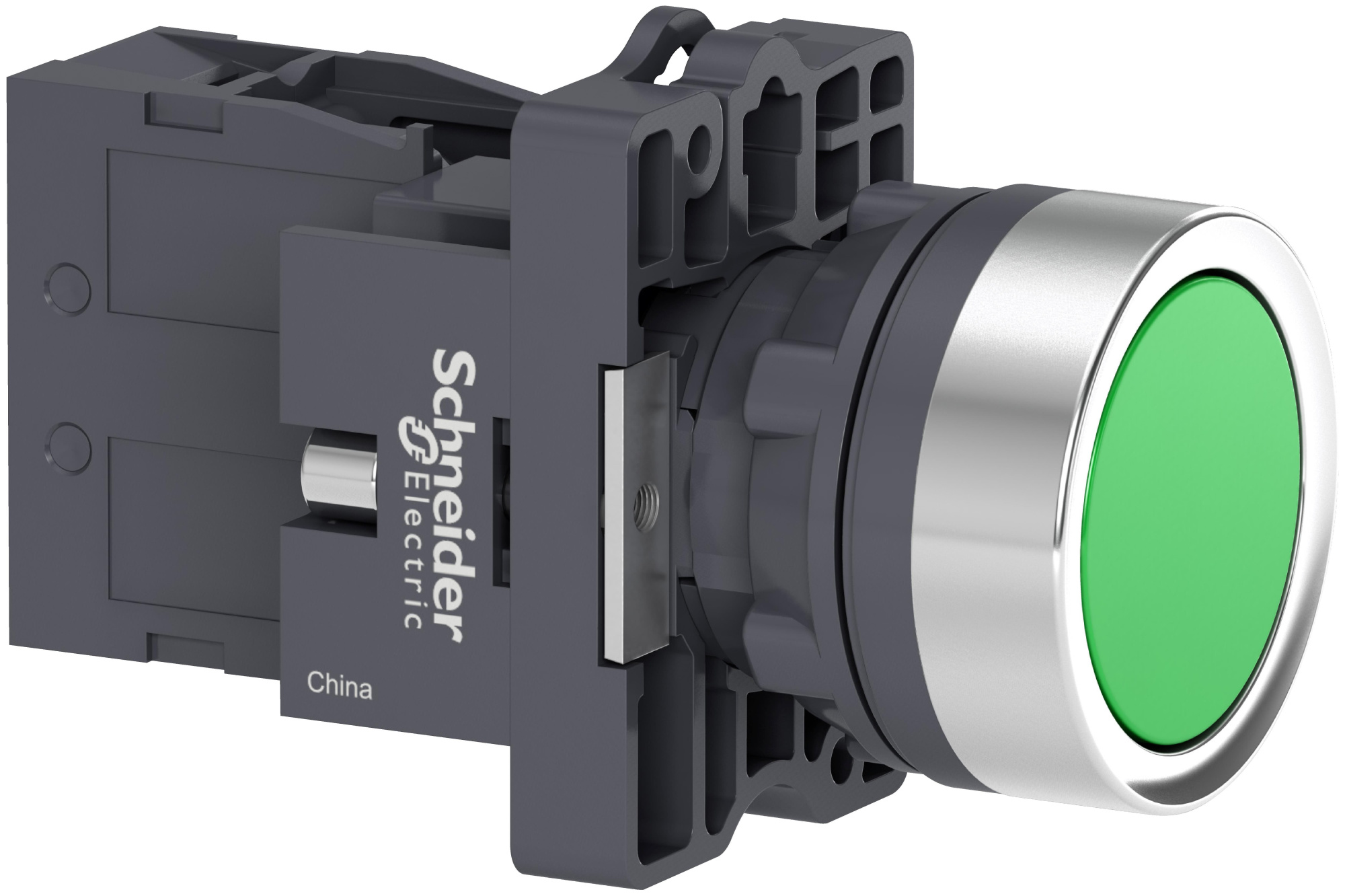 Кнопка зелёнаяс фиксацией 1НО Schneider Electric, XA2EH031