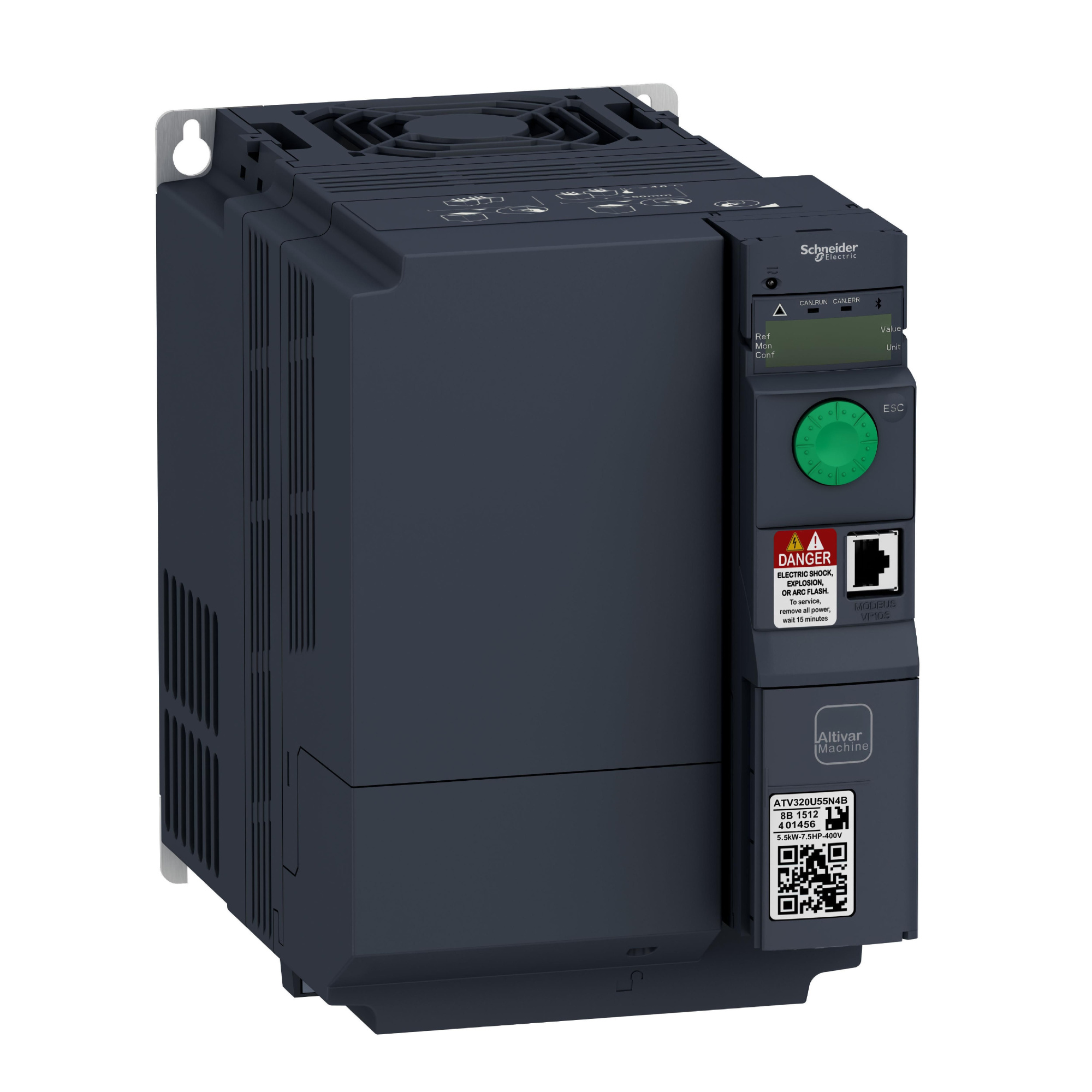 Преобразователь частоты 5.5 кВт, 500В, 3 фазы, IP20, книжное исполнение Schneider Electric, ATV320U55N4B