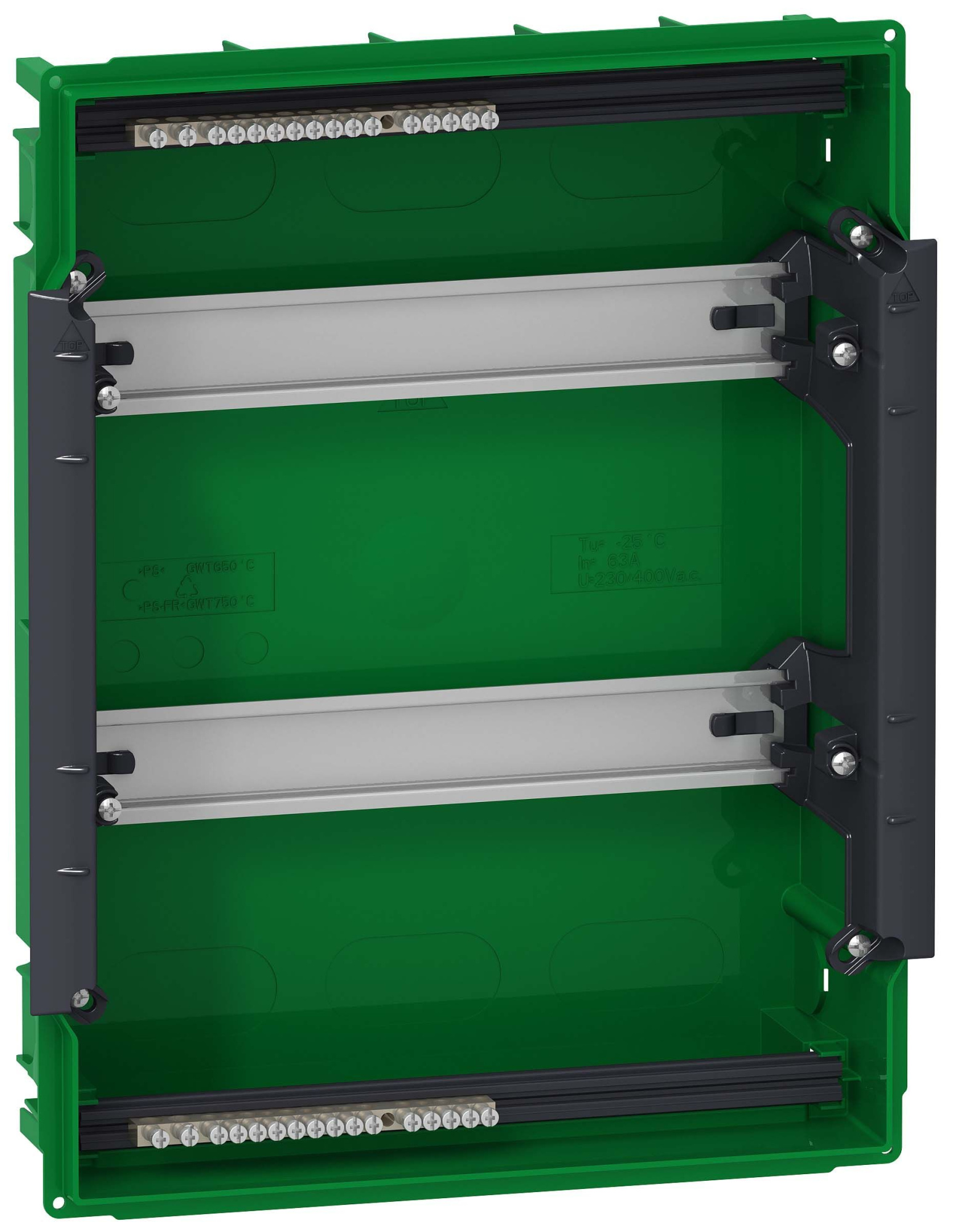 Mini pragma задняя часть встраив. щита 2ряд/24мод,ip40,ik07,63а,2 клеммы,италия Schneider Electric, MIP82212