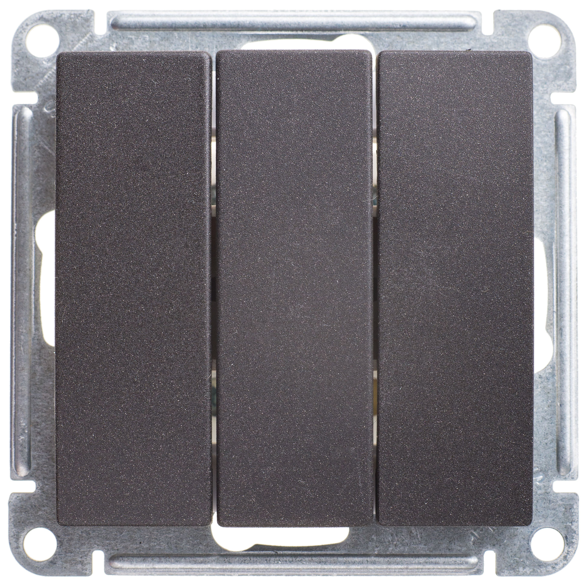 Выключатель 3-клавишный, 10АХ, механизм, (черный бархат) Wessen 59 Systeme Electric, VS0510-351-6-86